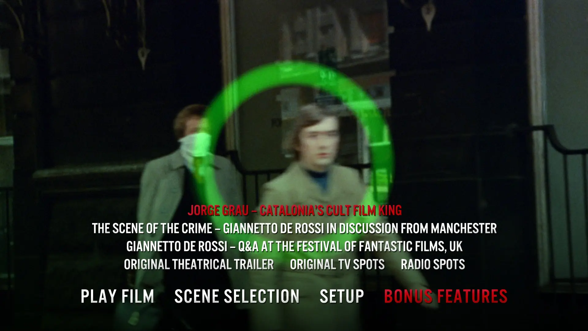The Living Dead at Manchester Morgue extras menu