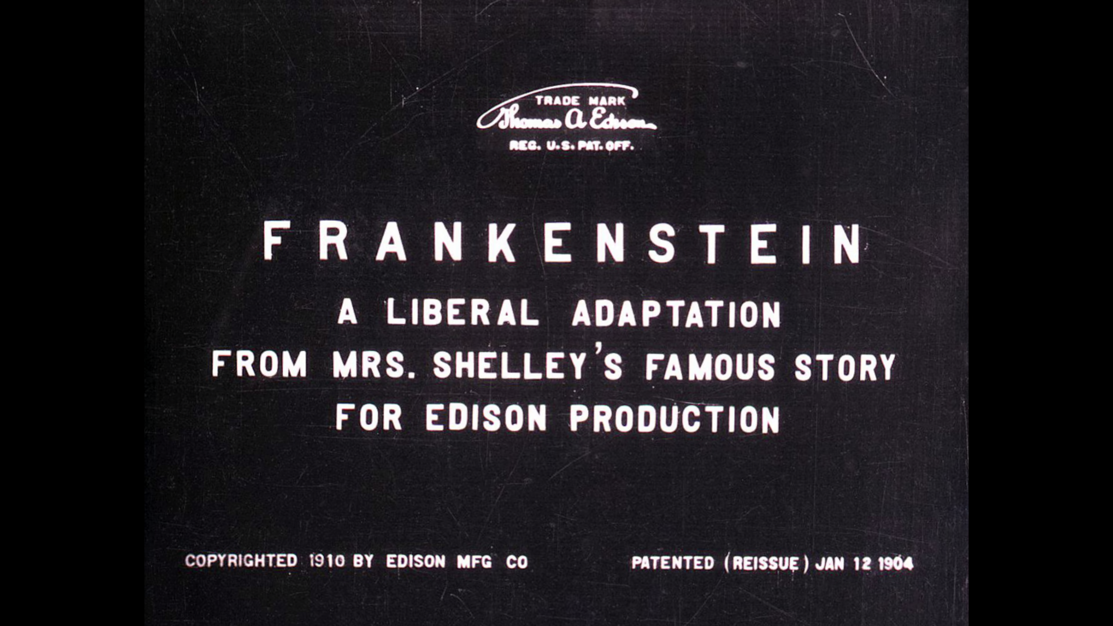 Mary Shelley's Frankenstein 4K 1910 short film