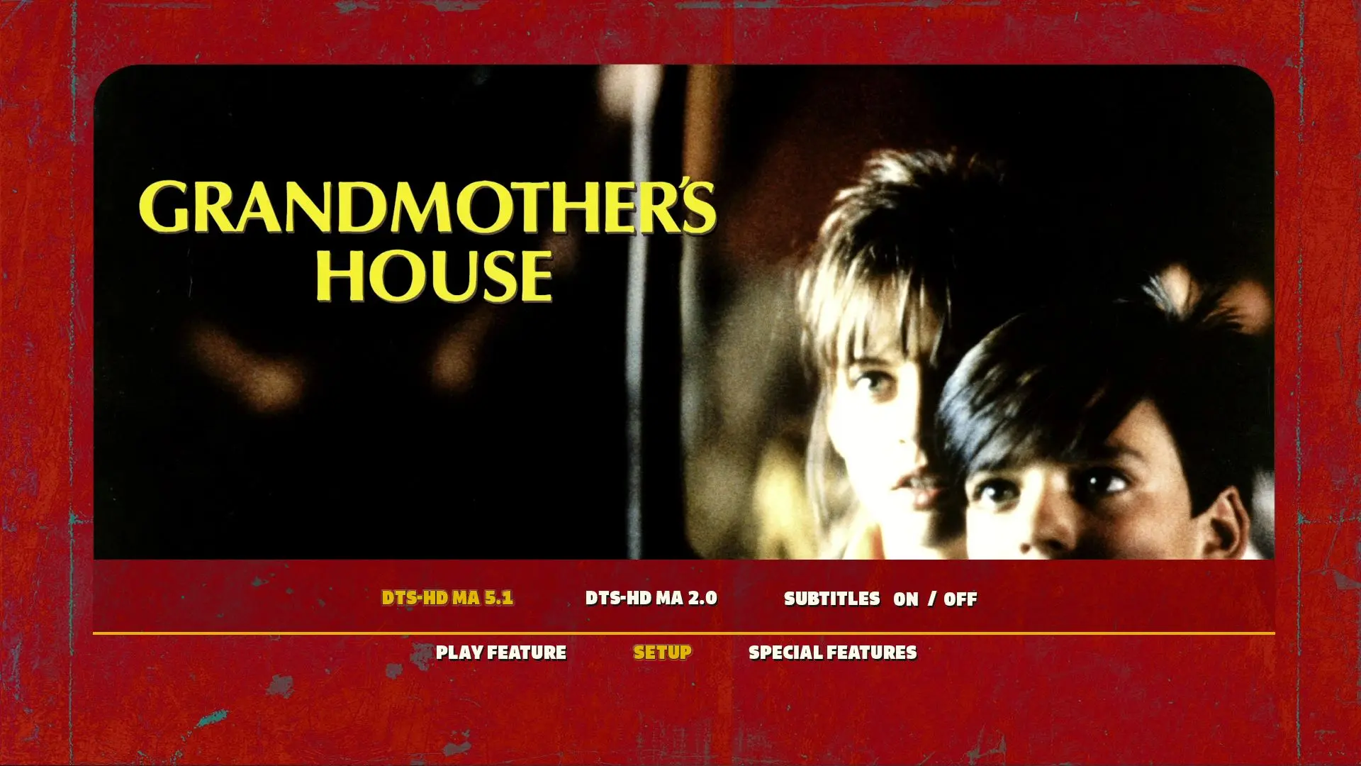 Grandmother's House Blu-ray Setup Menu