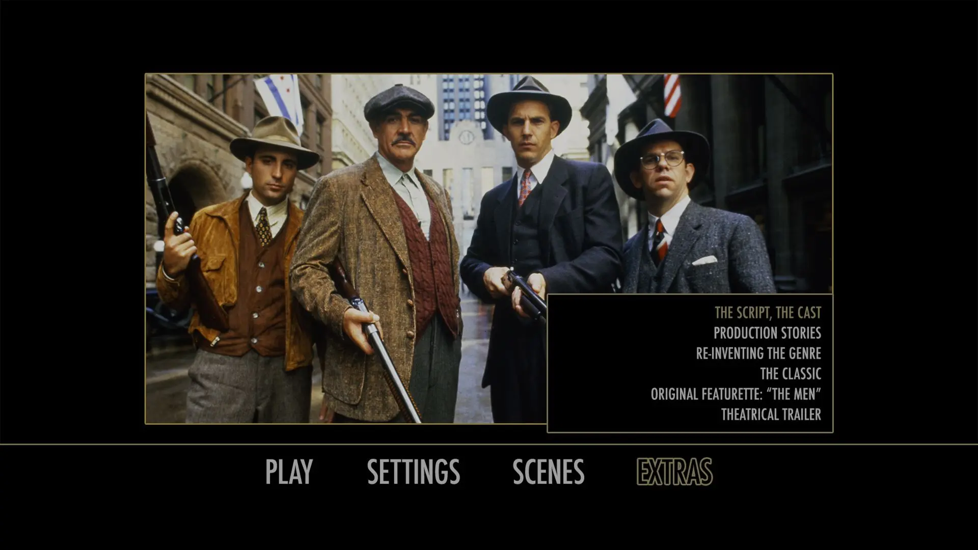 The Untouchables UHD Extras Menu