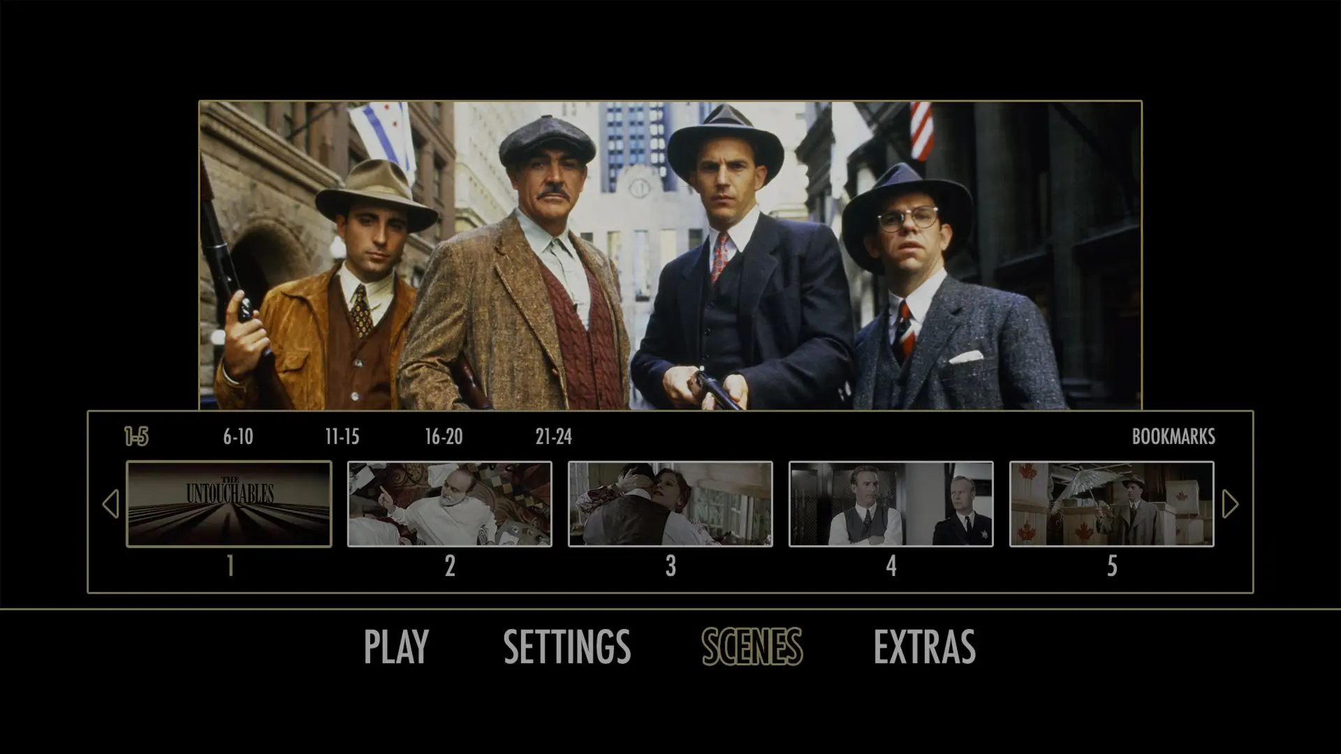 The Untouchables UHD Scenes Menu