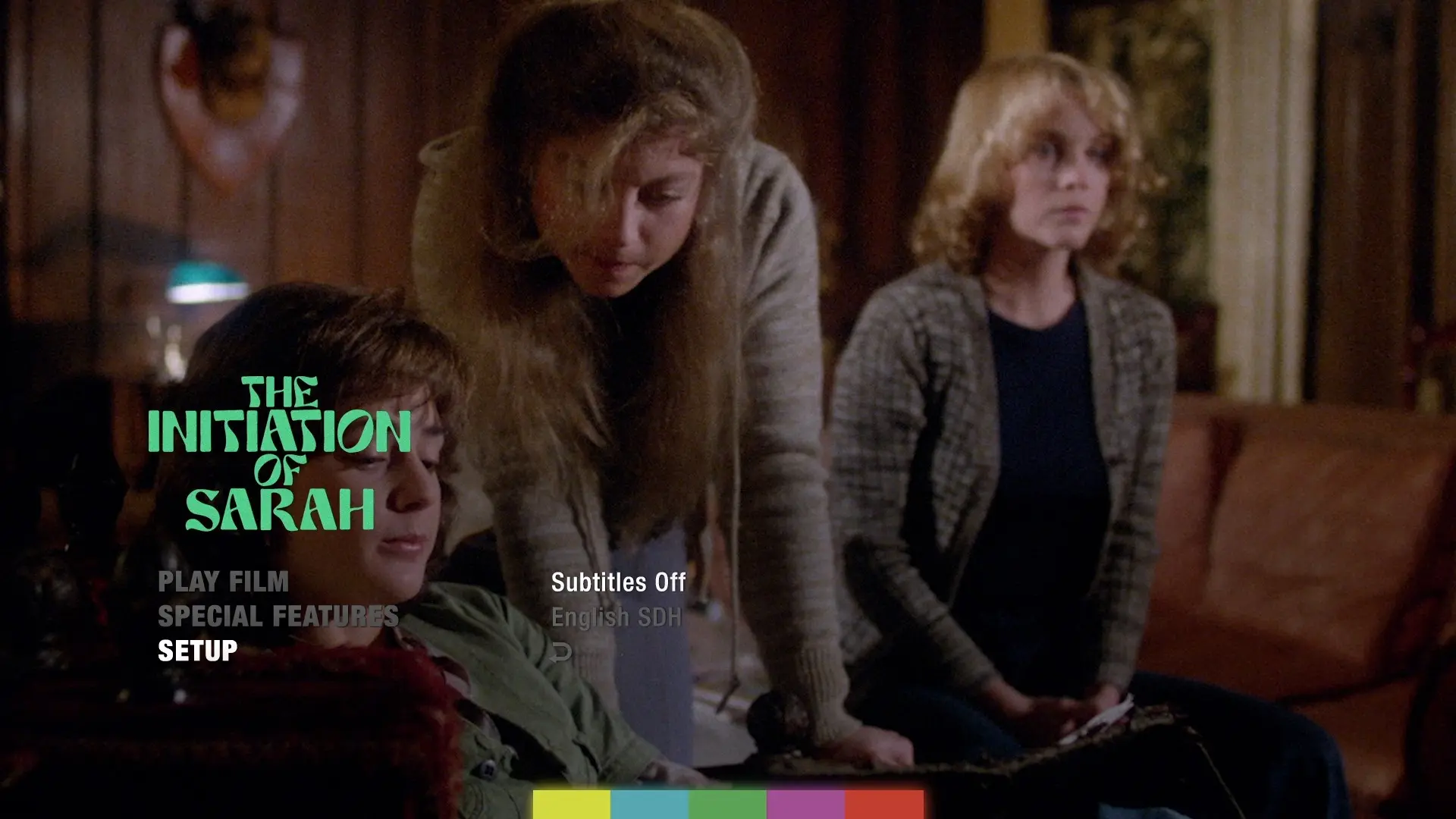 The Initiation of Sarah subtitles menu