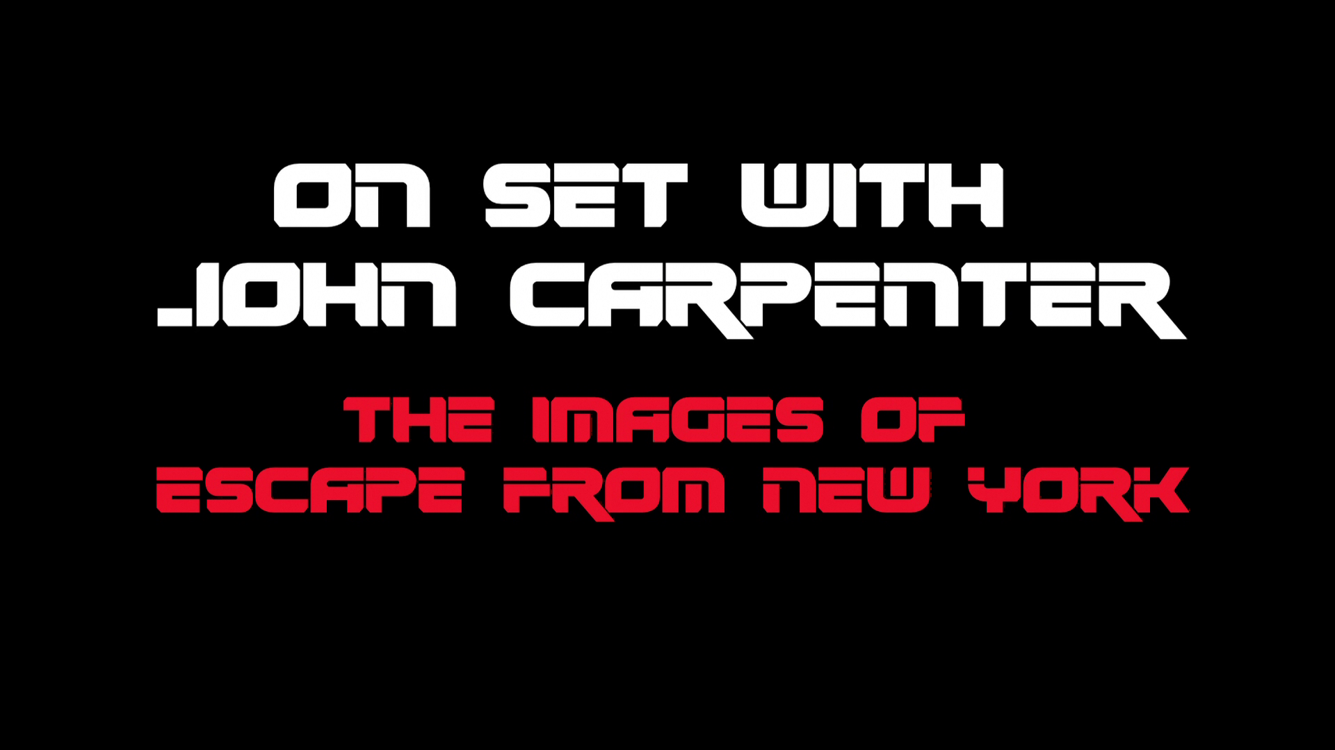 Escape from New York 4K On Set with John Carpenter featurette