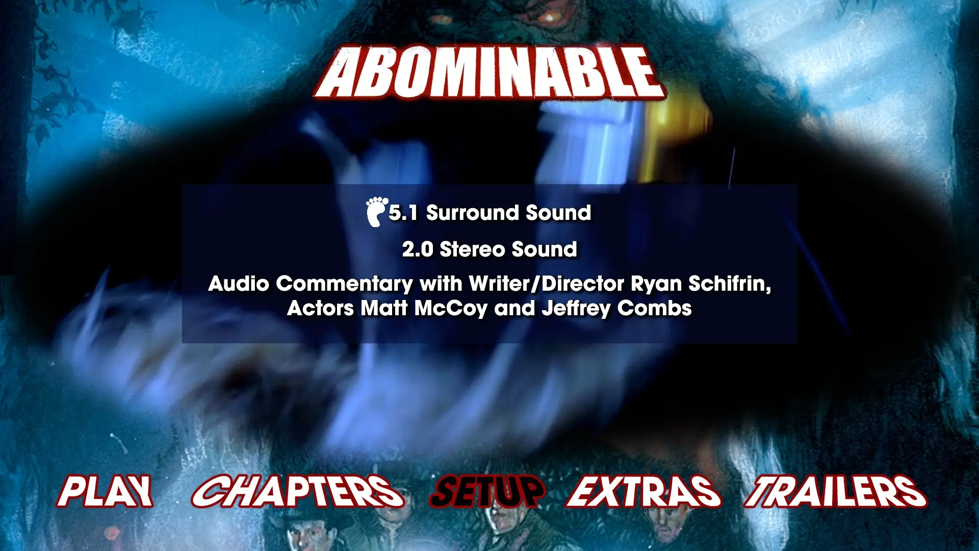 Abominable setup menu