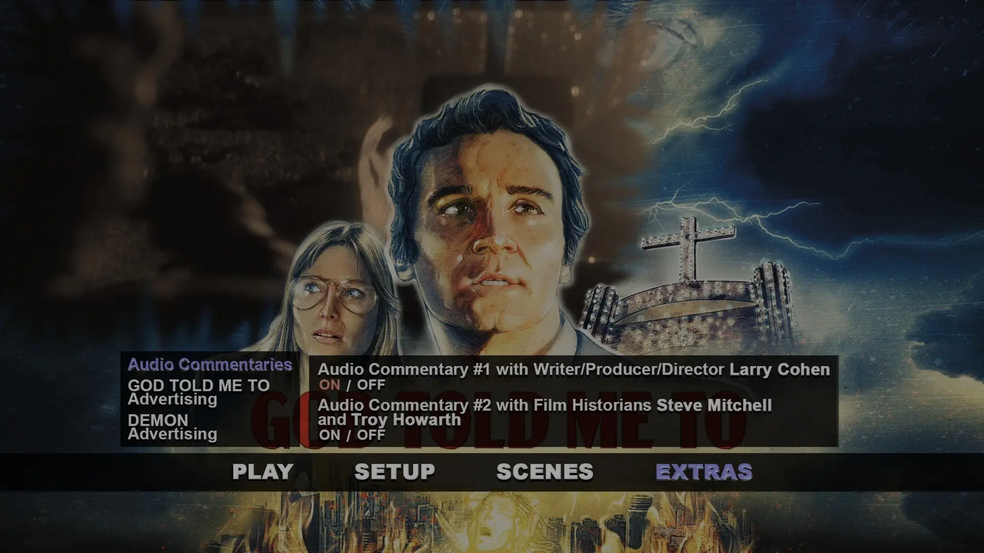 God Told Me To 4K UHD extras menu