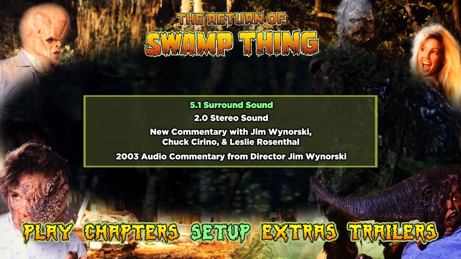 The Return of Swamp Thing audio menu