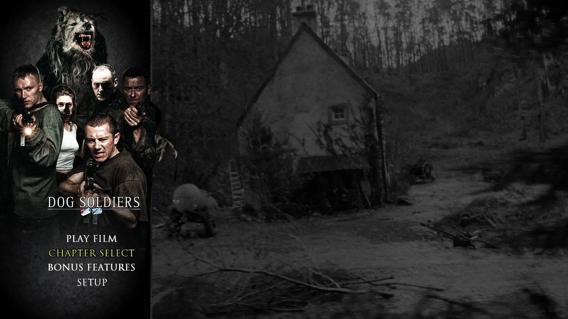 Dog Soldiers 4K UHD menu