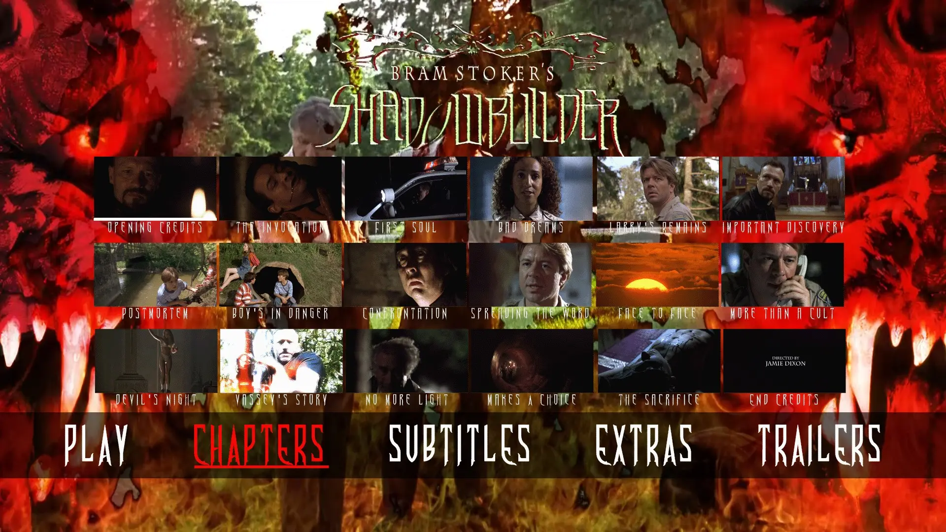 Shadowbuilder scene select menu