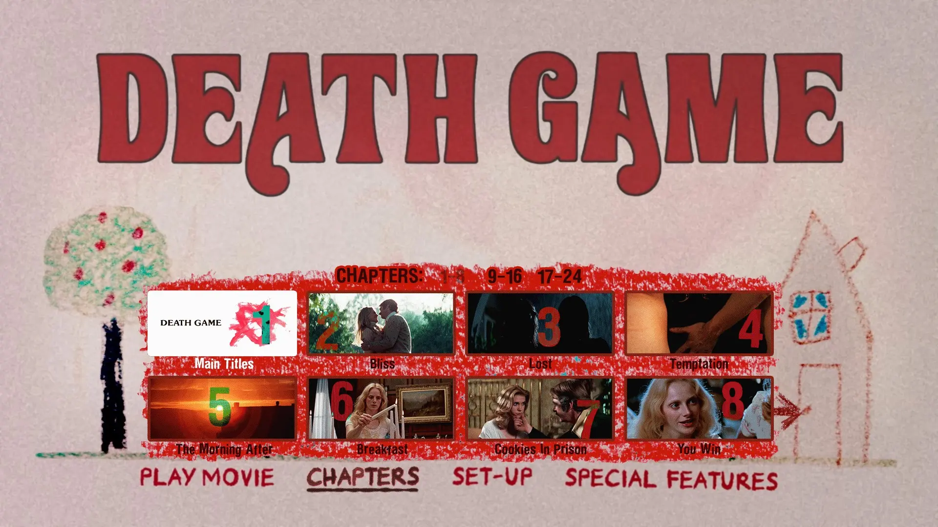 Death Game scene select menu