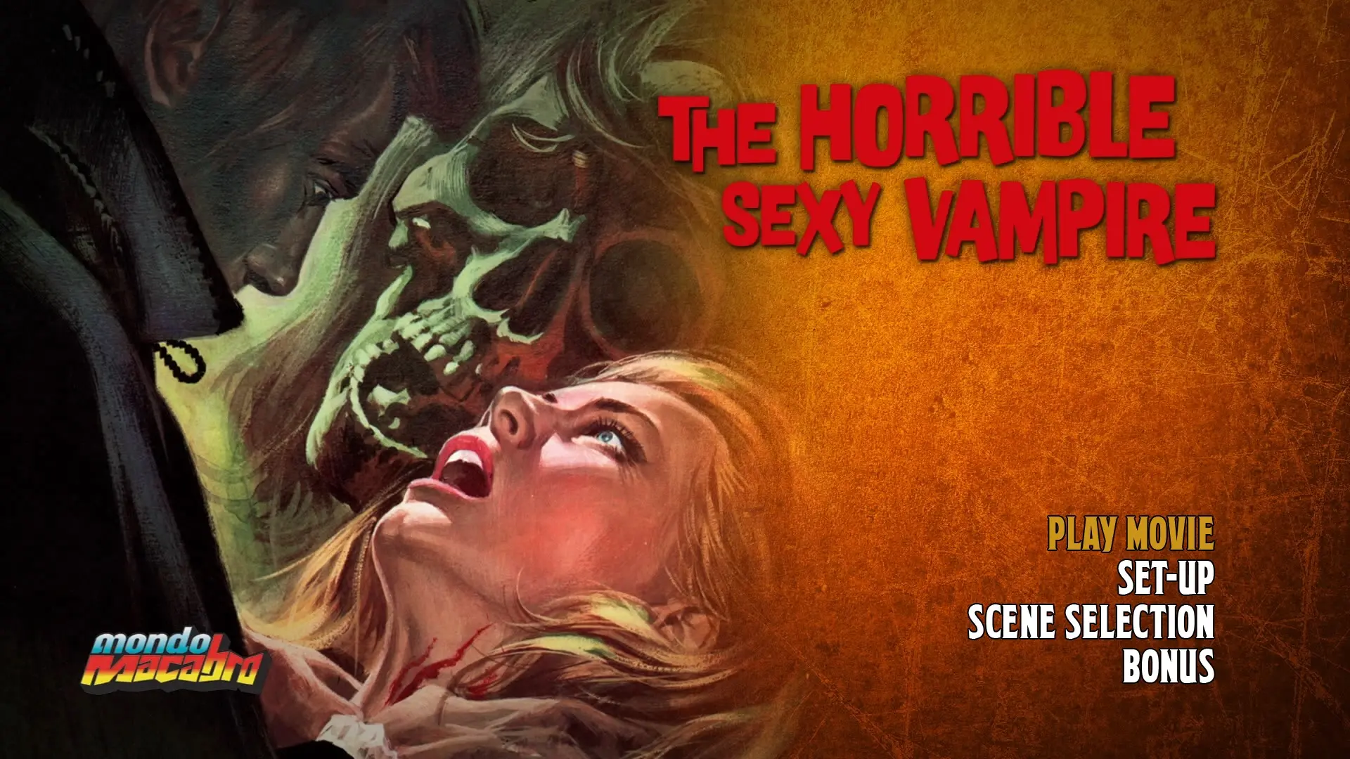 The Horrible Sexy Vampire Blu-ray menu
