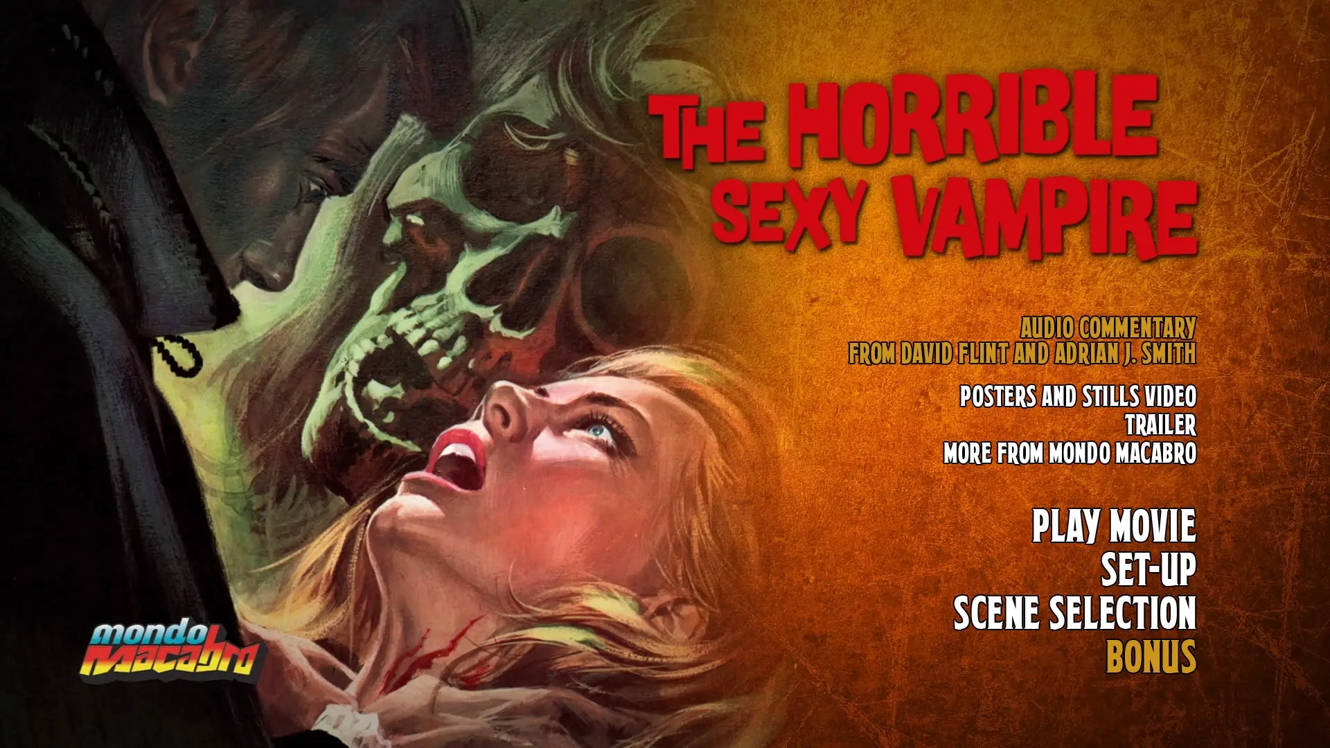 The Horrible Sexy Vampire extras menu