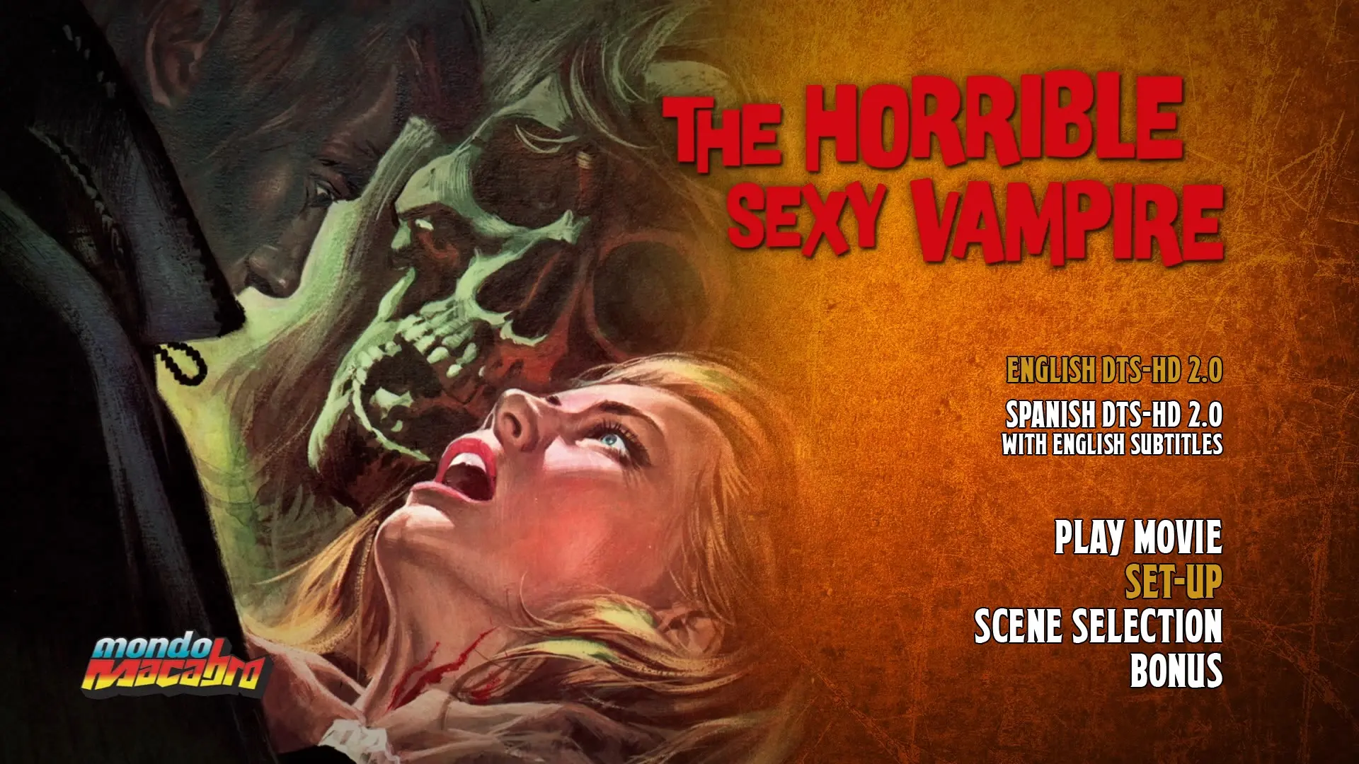 The Horrible Sexy Vampire setup menu