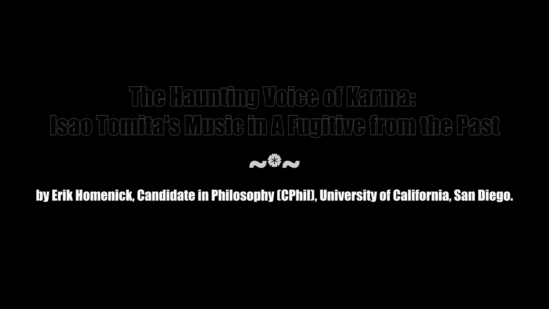 A Fugitive from the Past The Haunting Voice of Karma essay