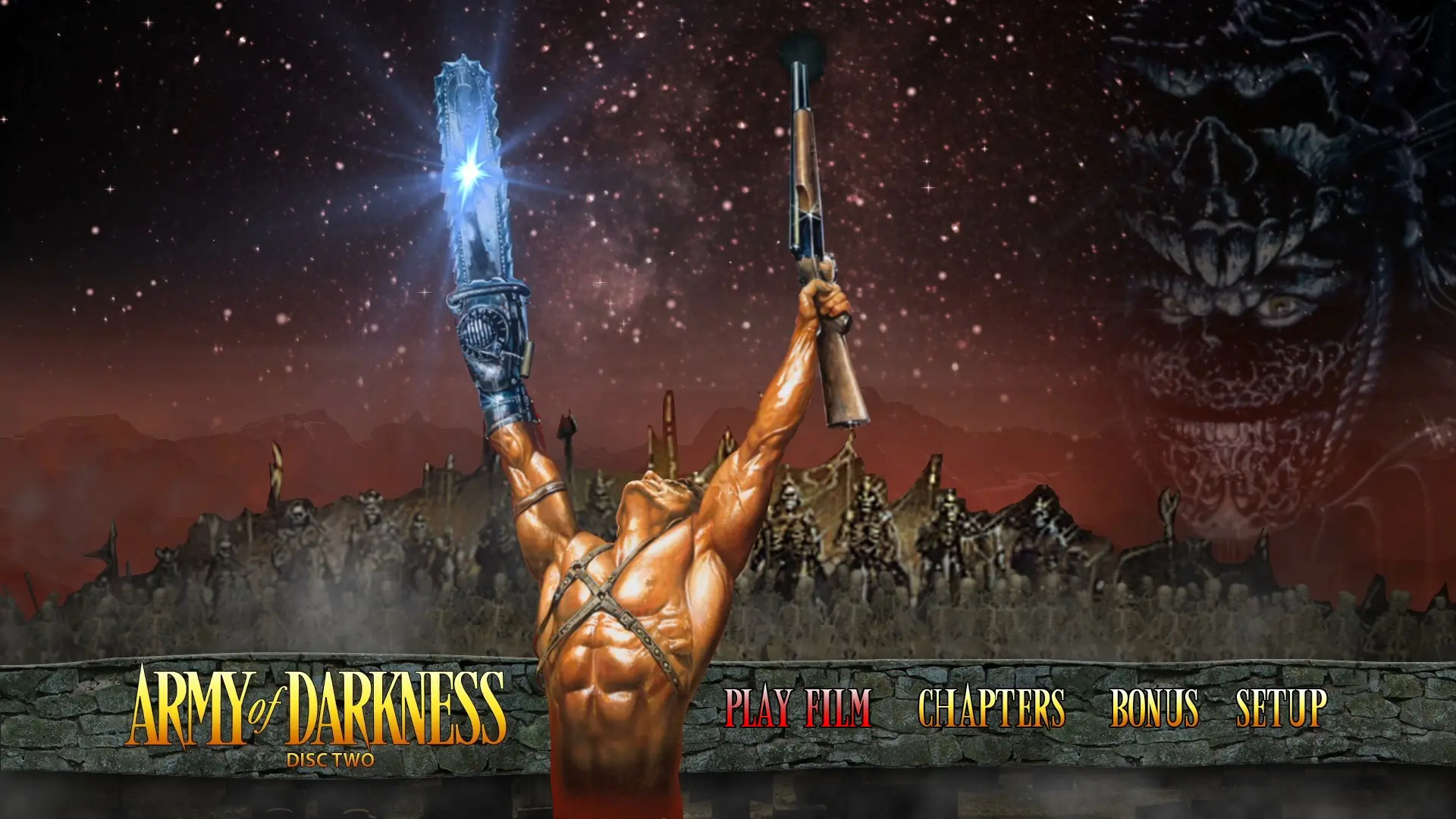 Army of Darkness 4K director's cut Blu-ray menu
