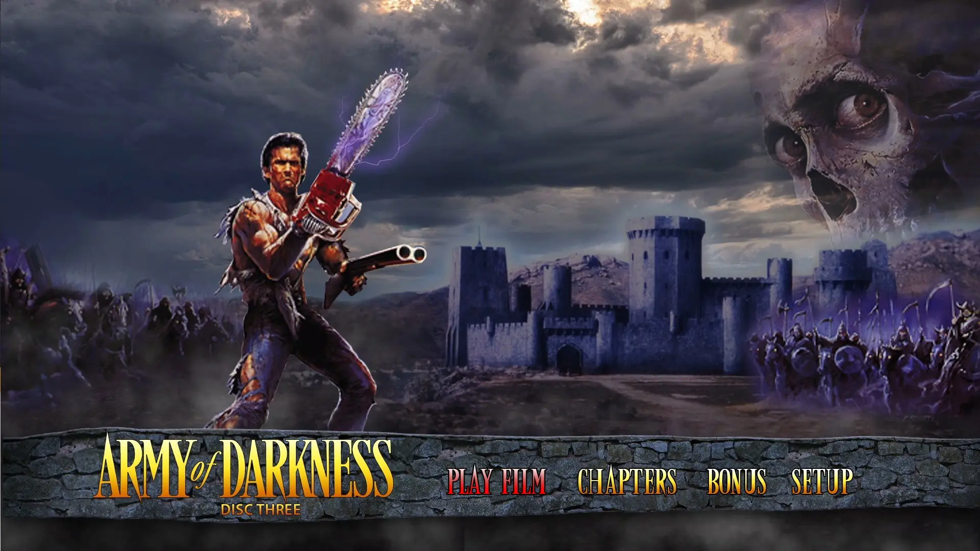 Army of Darkness 4K international cut Blu-ray menu