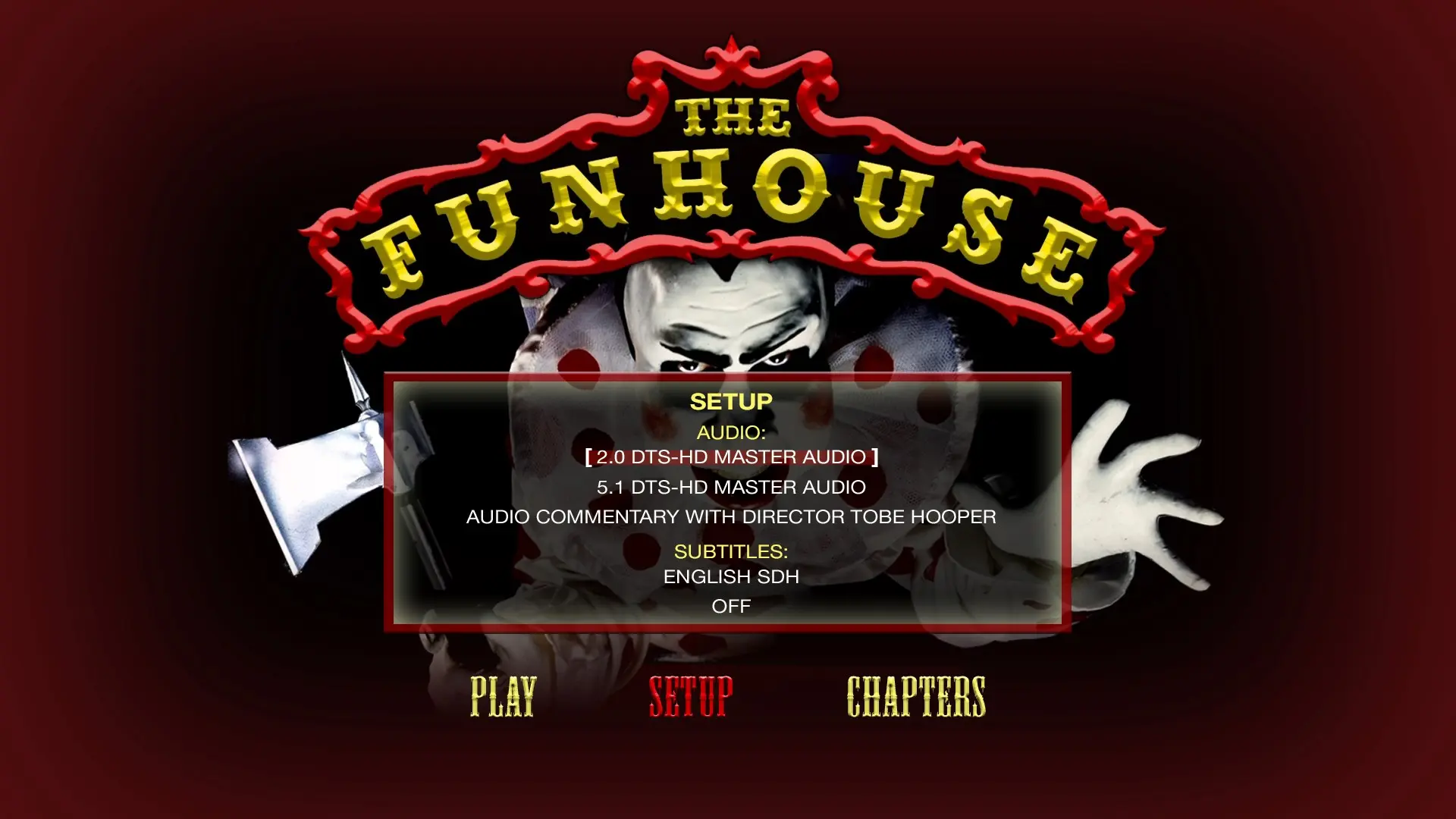 The Funhouse 4K setup menu
