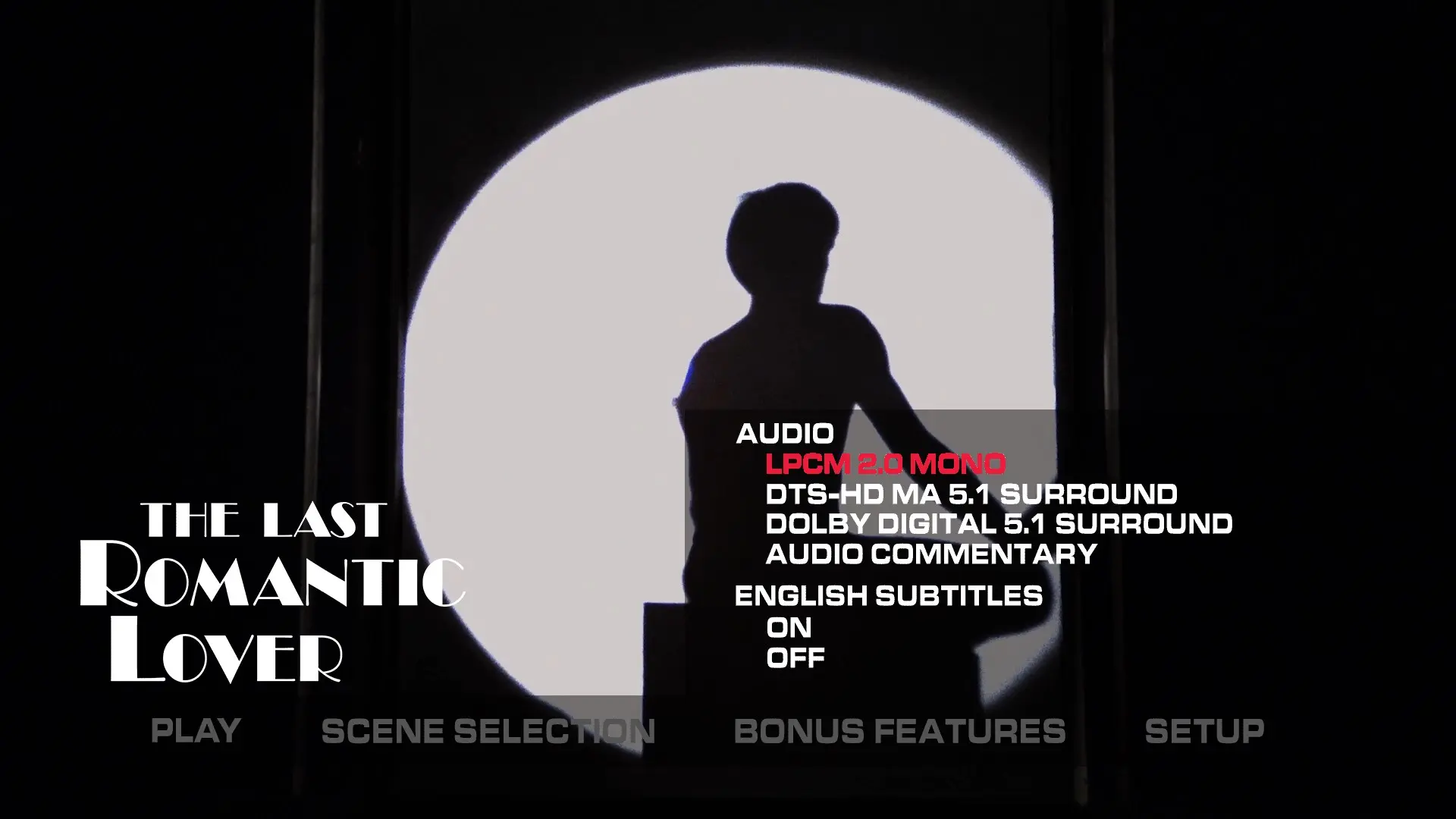 The Last Romantic Lover setup menu