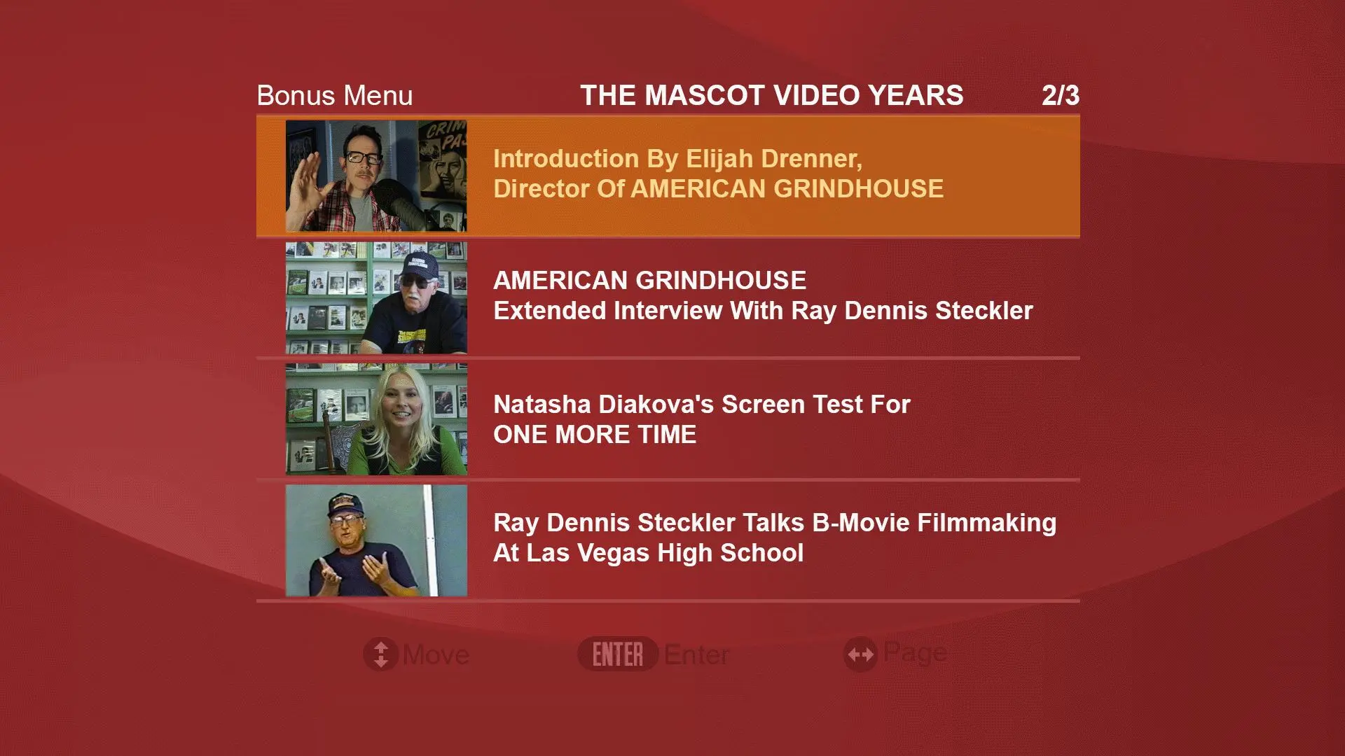 Summer Fun/Reading, PA/One More Time Blu-ray Extras Menu 1