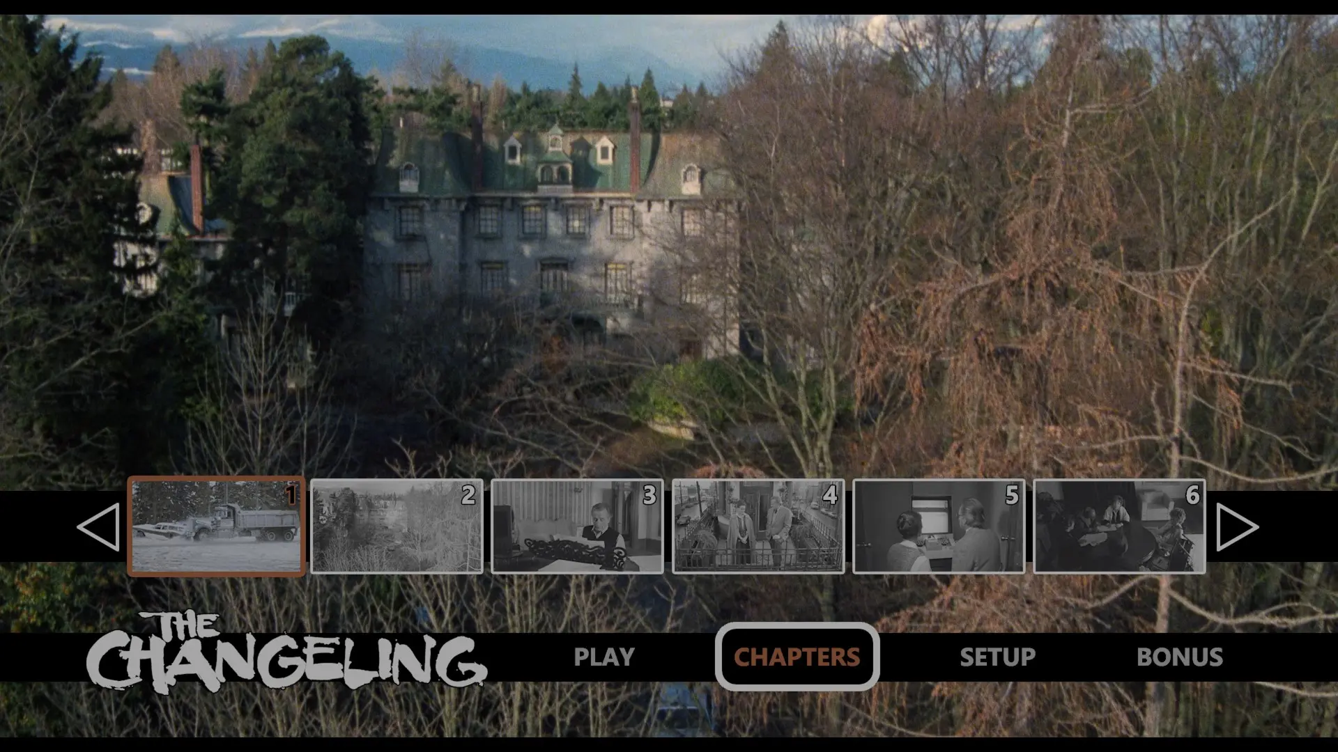 The Changeling 4K scene select menu