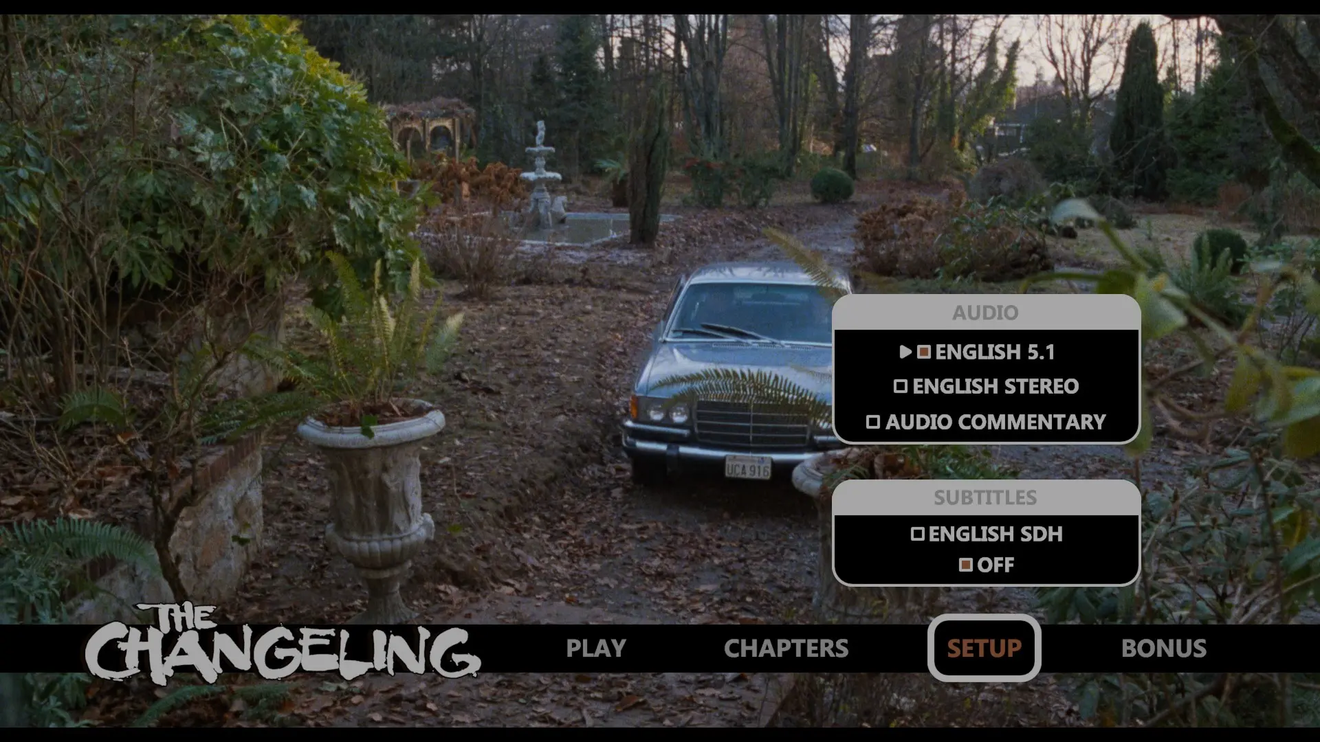 The Changeling 4K setup menu