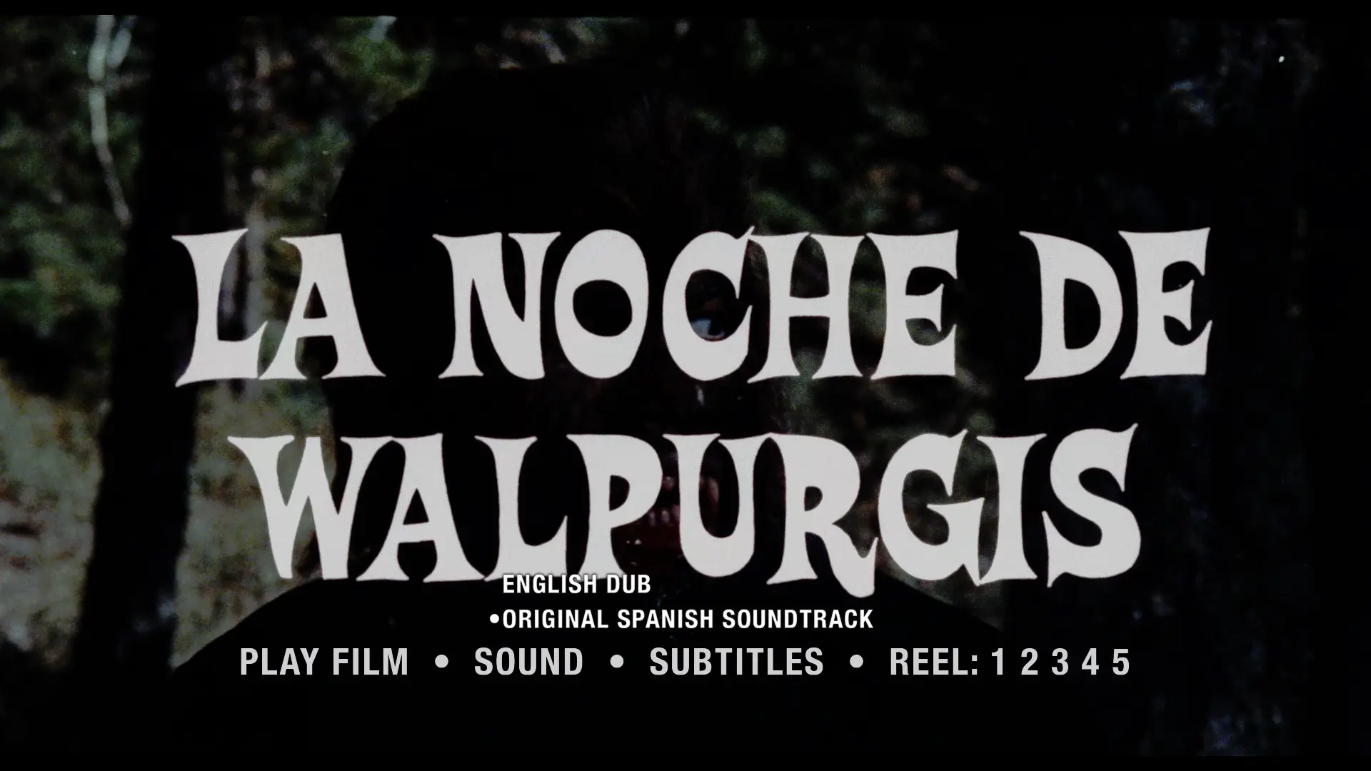 The Werewolf vs. Vampire Woman 4K audio menu