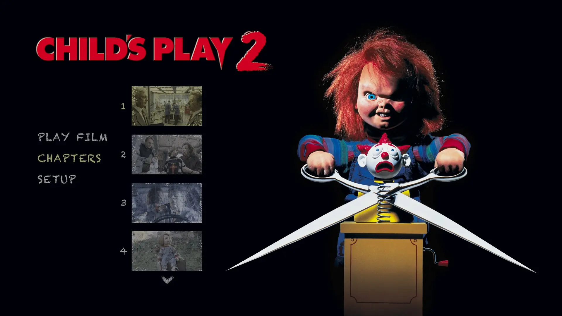 Child's Play 2 4K scene select menu