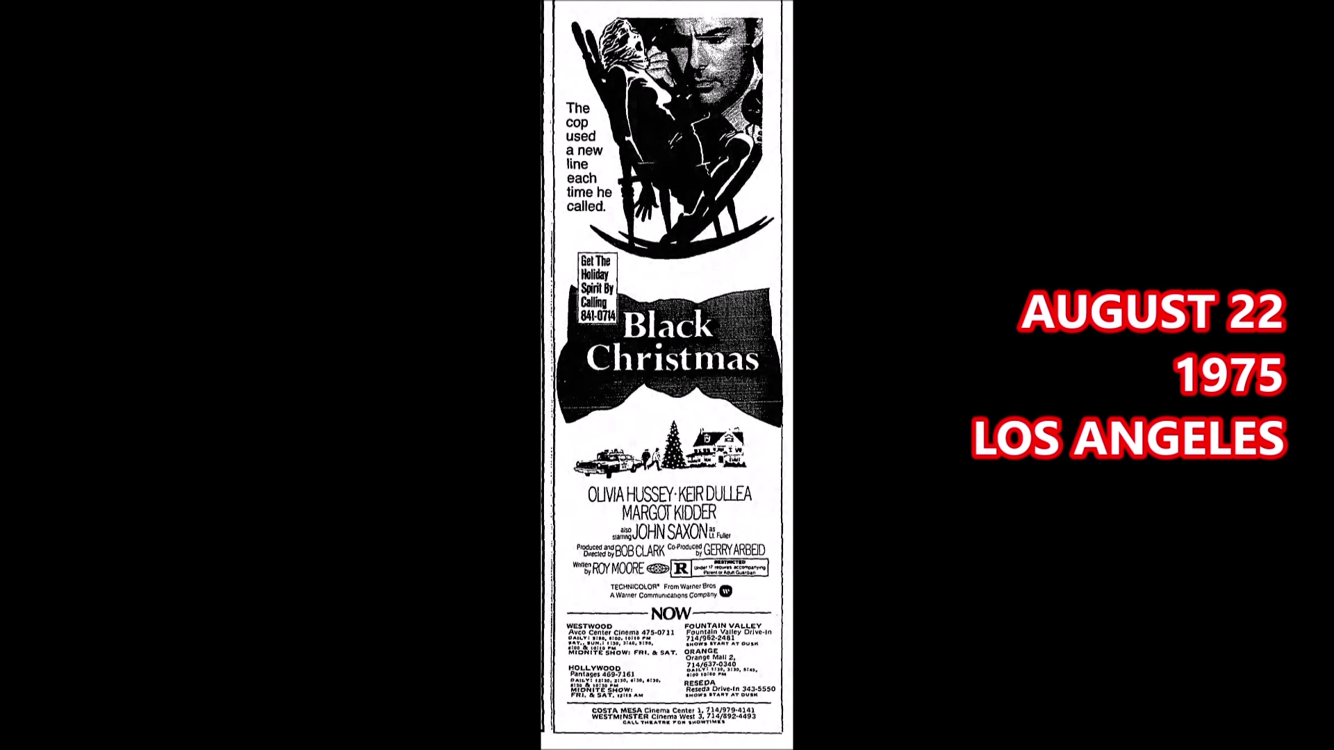 Black Christmas 4K newsprint ad gallery