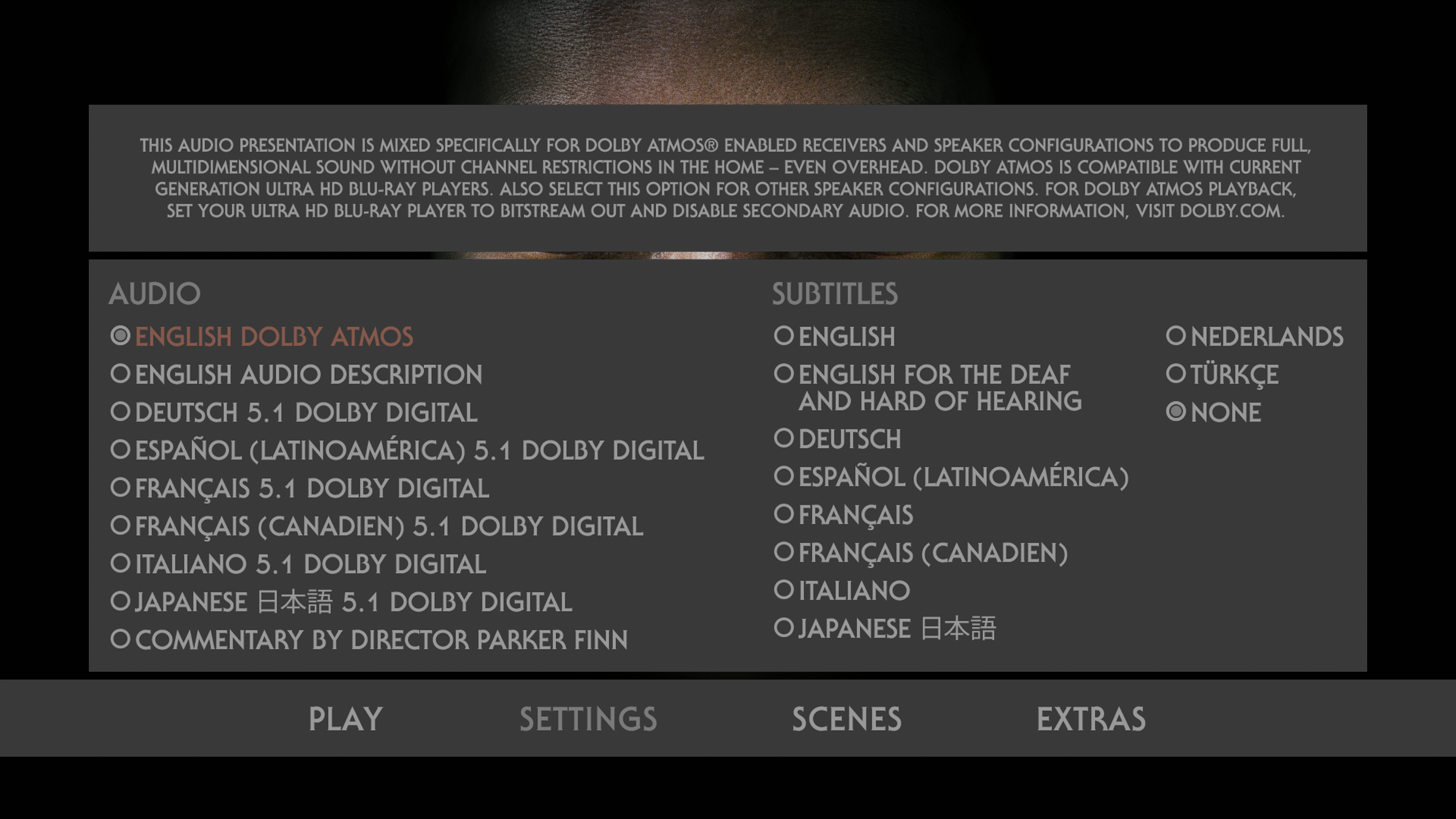 Smile 4K UHD Setup Menu