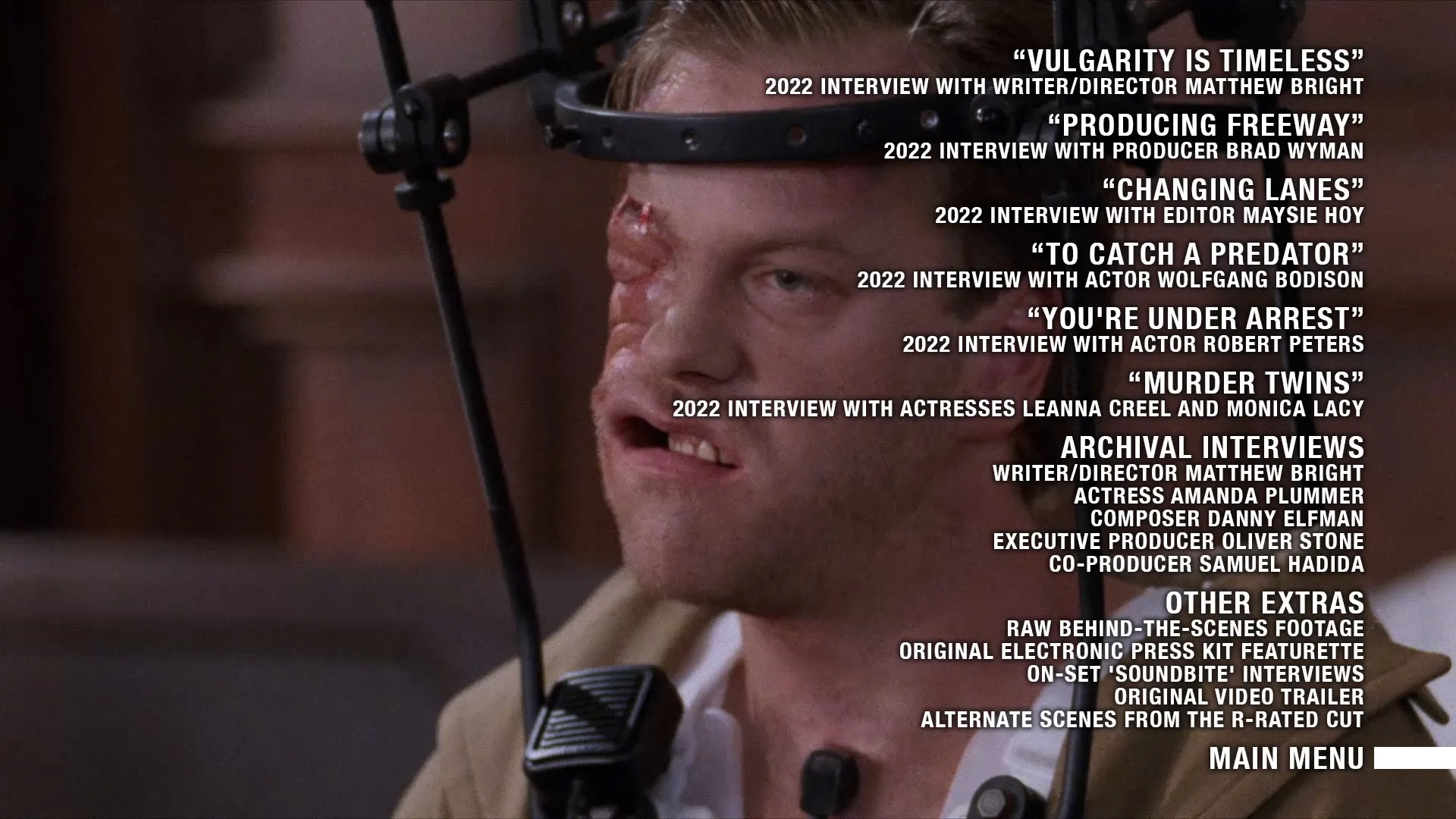 Freeway 4K extras menu