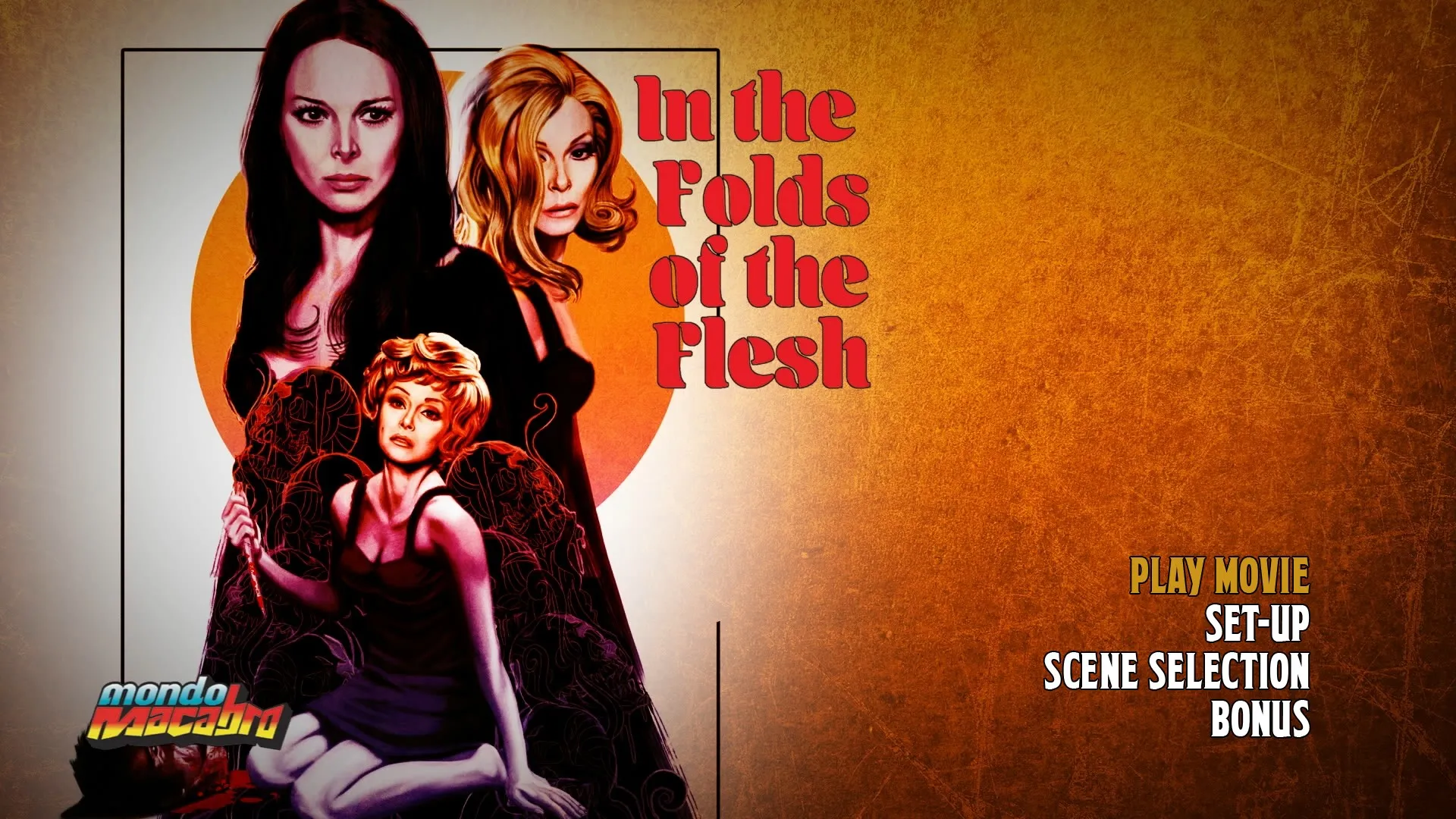 In the Folds of the Flesh Blu-ray menu