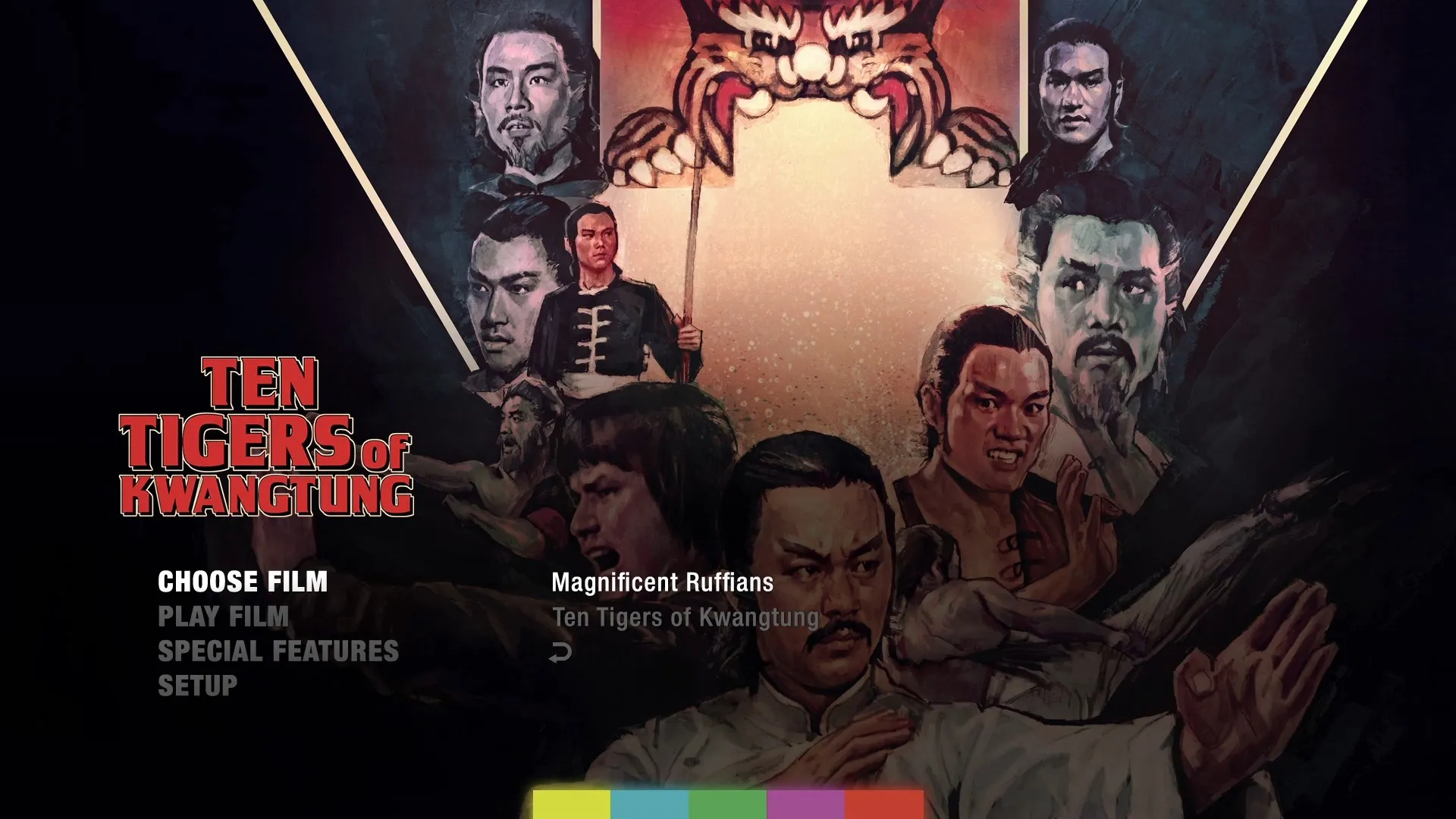 Magnificent Ruffians/Ten Tigers of Kwangtung film selection menu