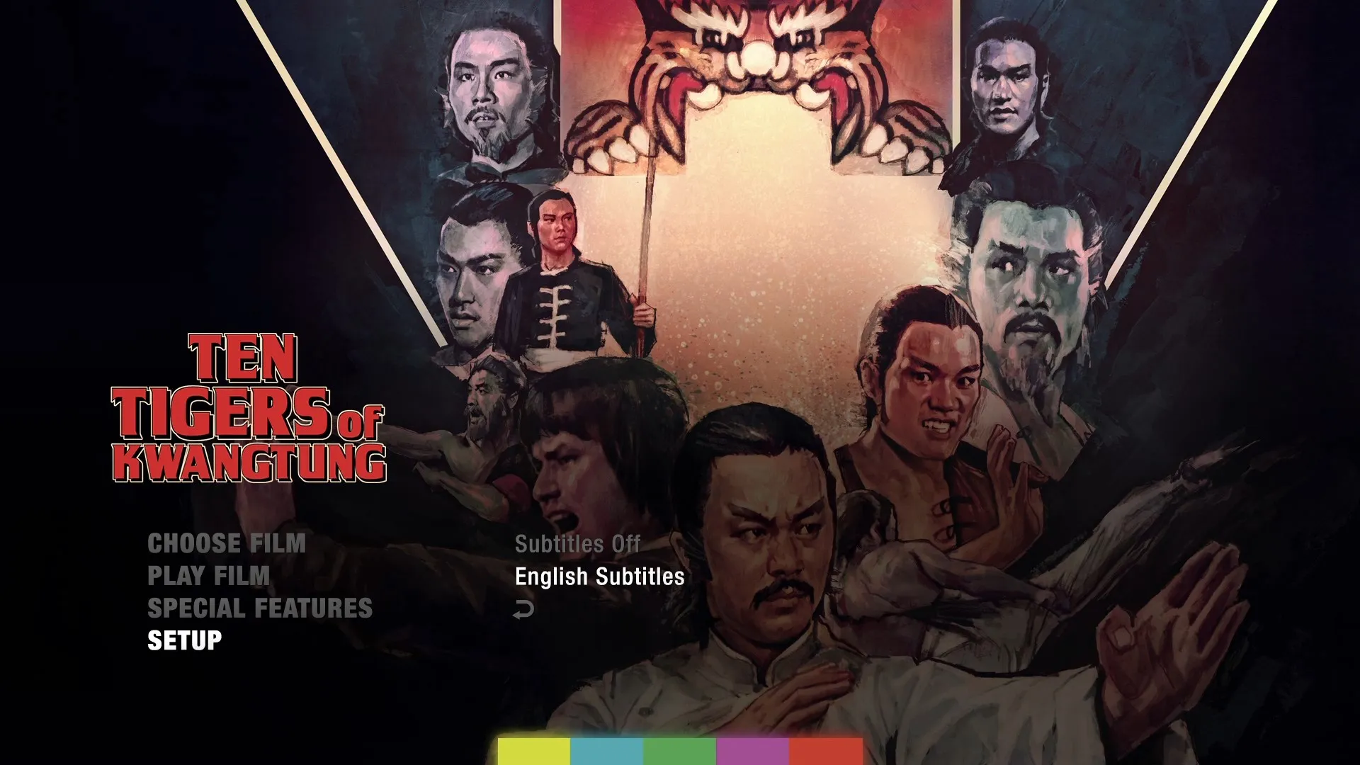 Magnificent Ruffians/Ten Tigers of Kwangtung subtitles menu