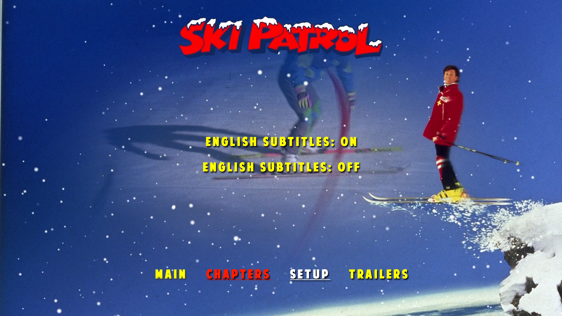 Ski Patrol Blu-ray Setup Menu