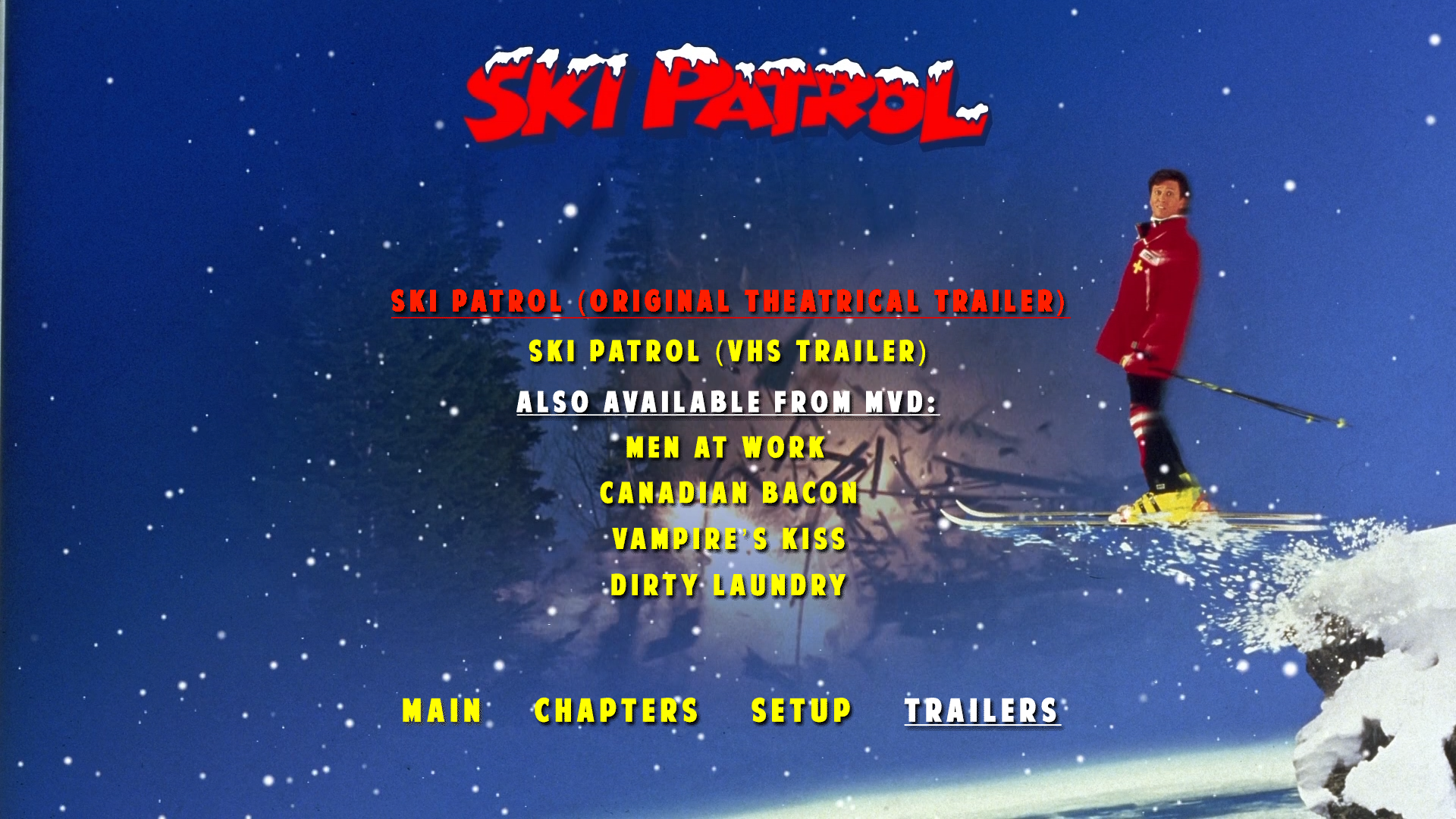 Ski Patrol Blu-ray Trailers Menu