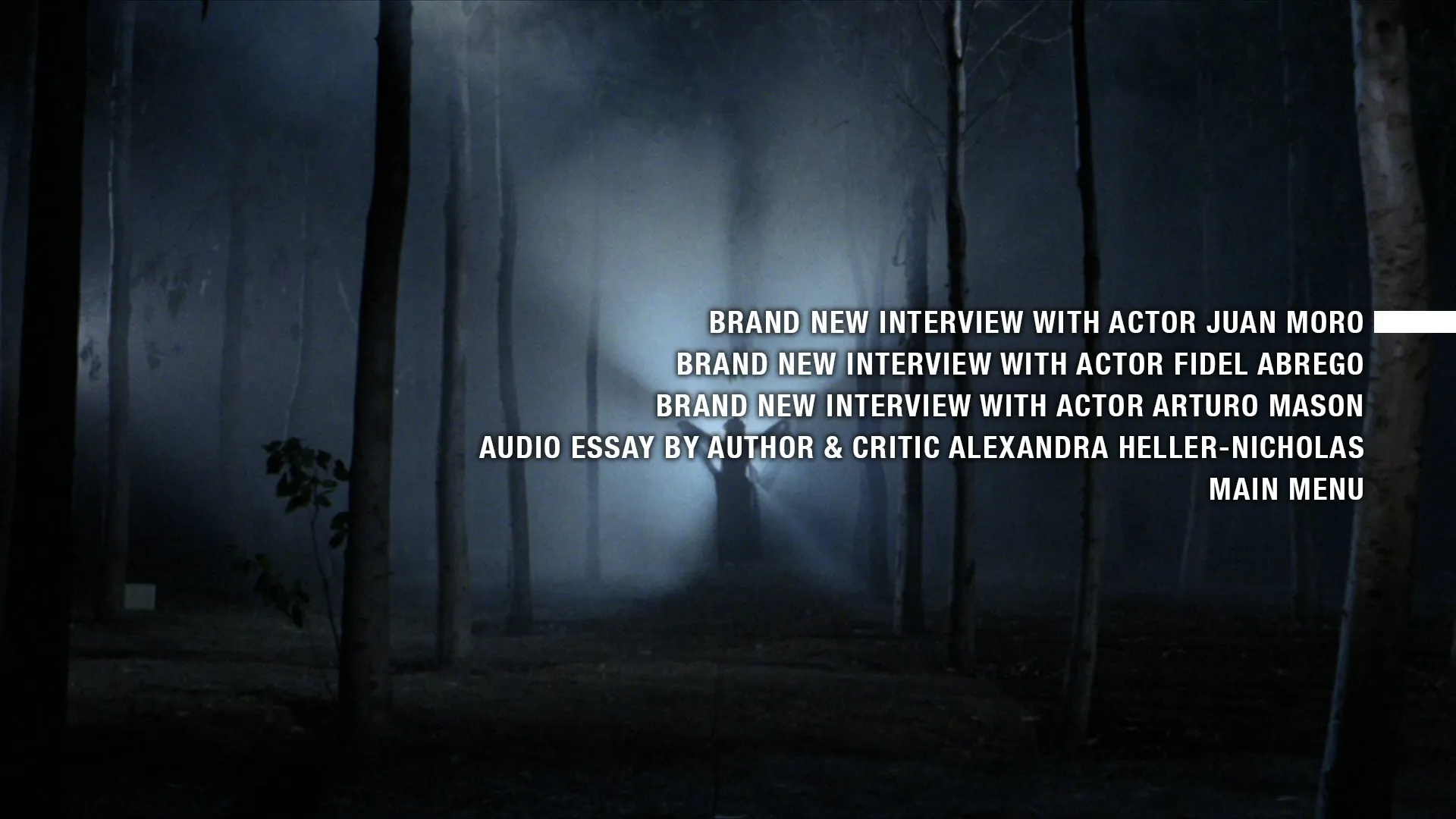 Infernal Rapist extras menu