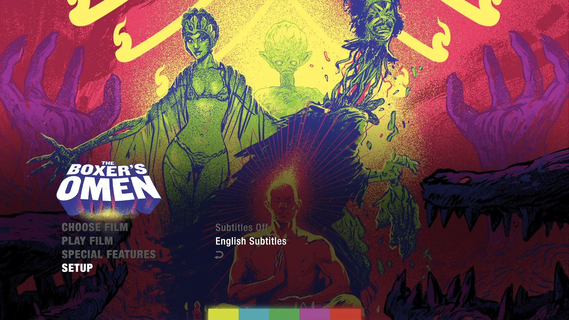 Mercenaries from Hong Kong/The Boxer's Omen subtitles menu