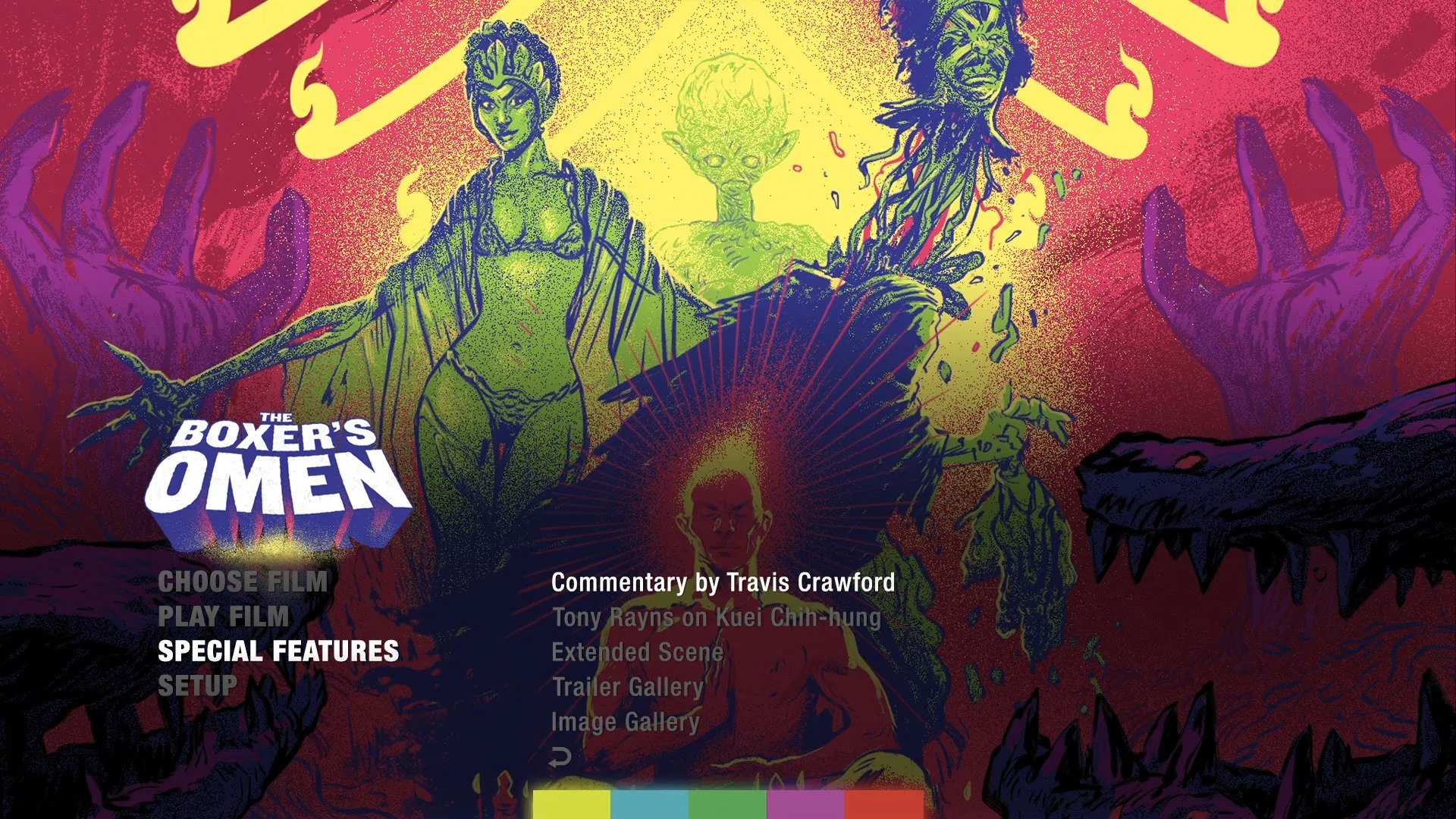 The Boxer's Omen extras menu