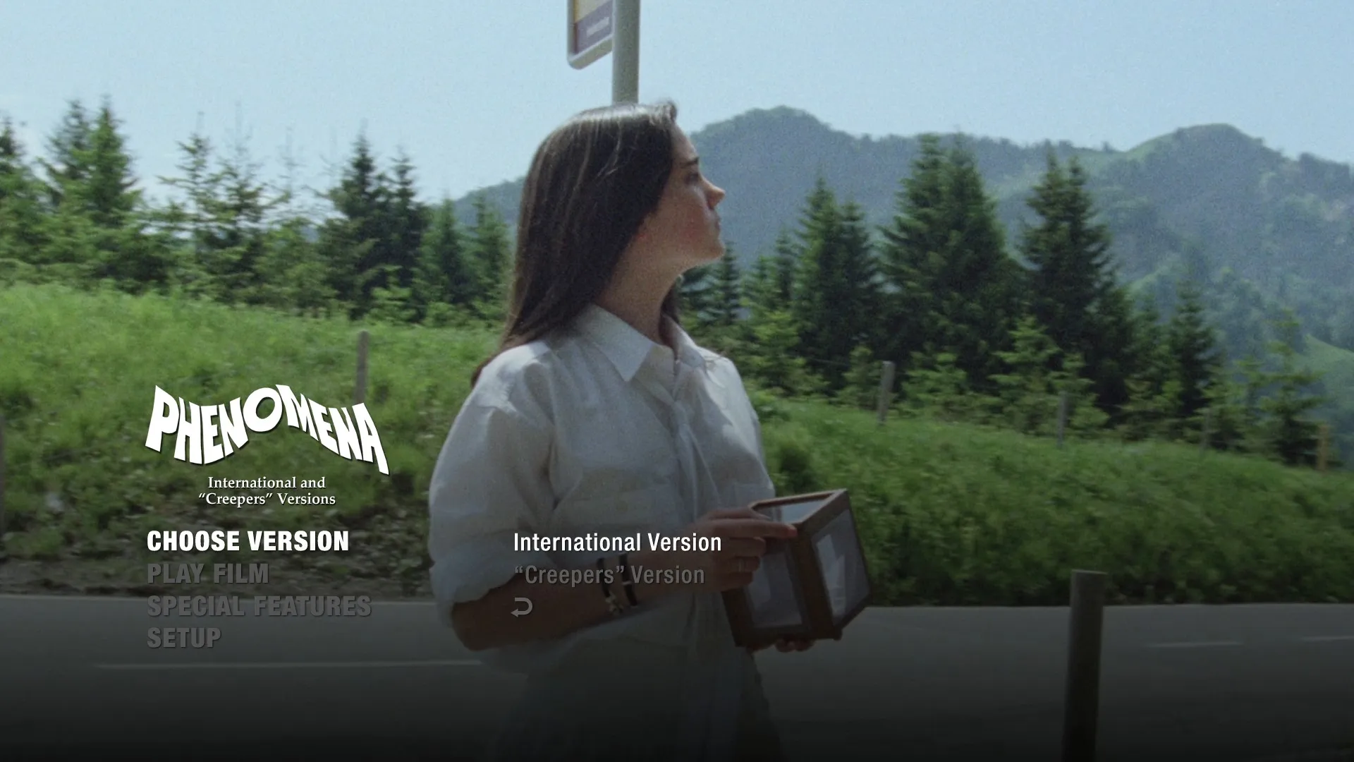 Phenomena 4K international version Blu-ray menu