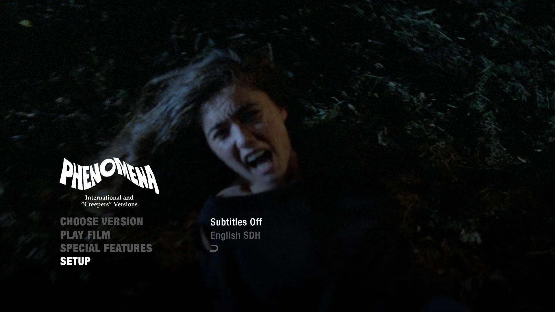 Phenomena 4K international version subtitles menu