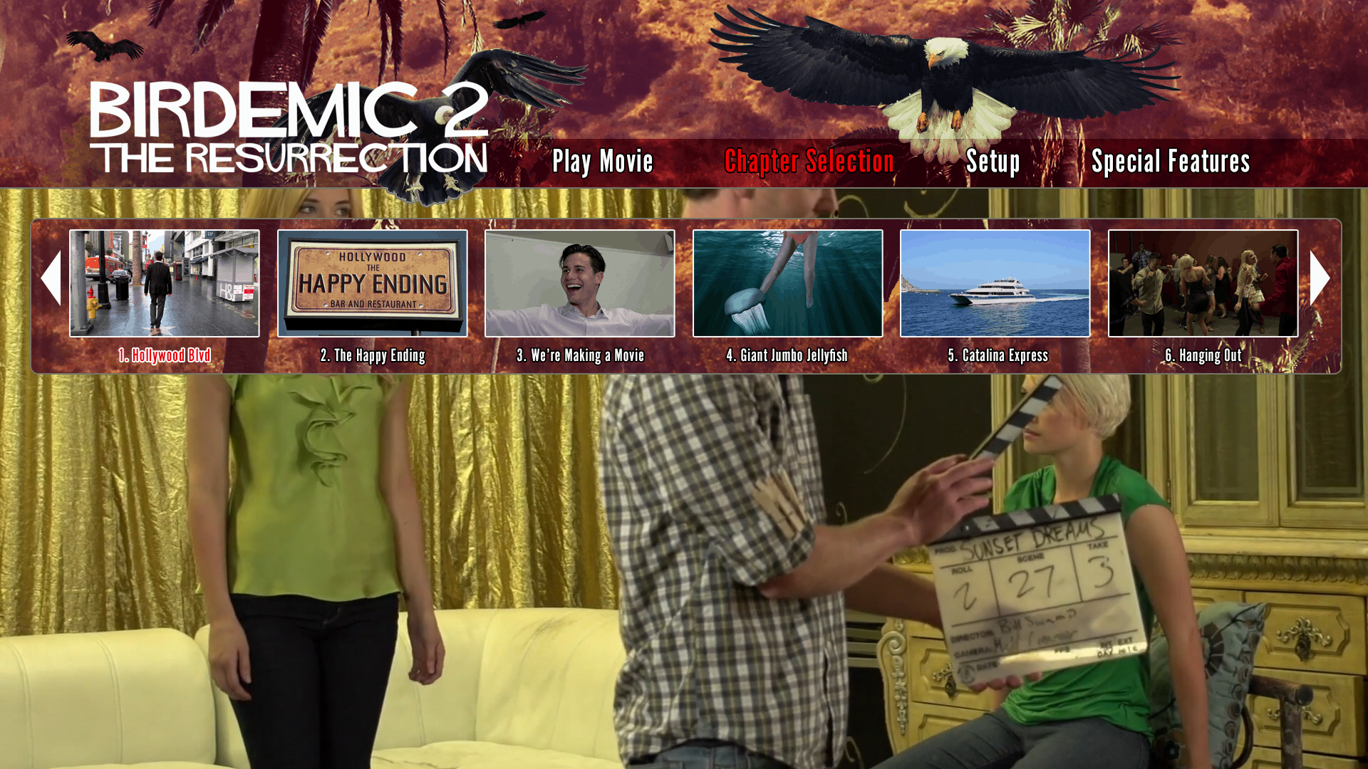 Birdemic 2: The Resurrection Blu-ray Chapter Selection Menu