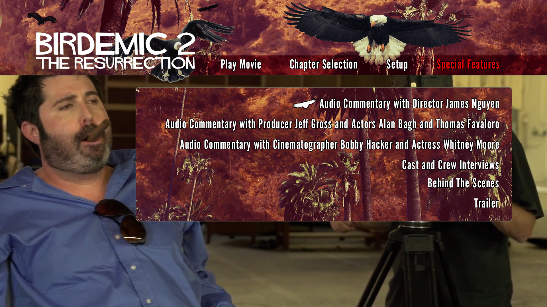 Birdemic 2: The Resurrection Blu-ray Extras Menu