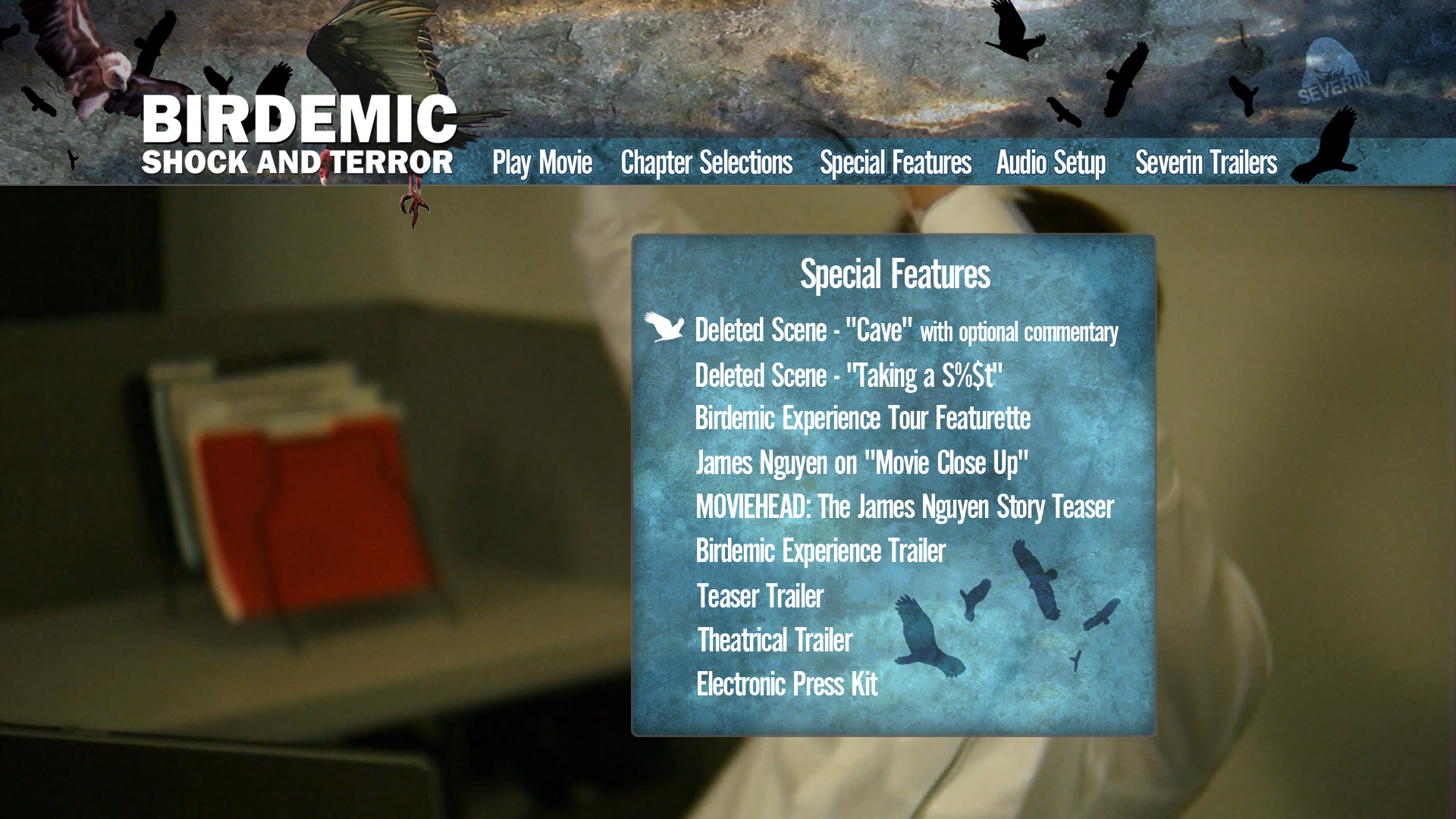 Birdemic: Shock and Terror Blu-ray Extras Menu