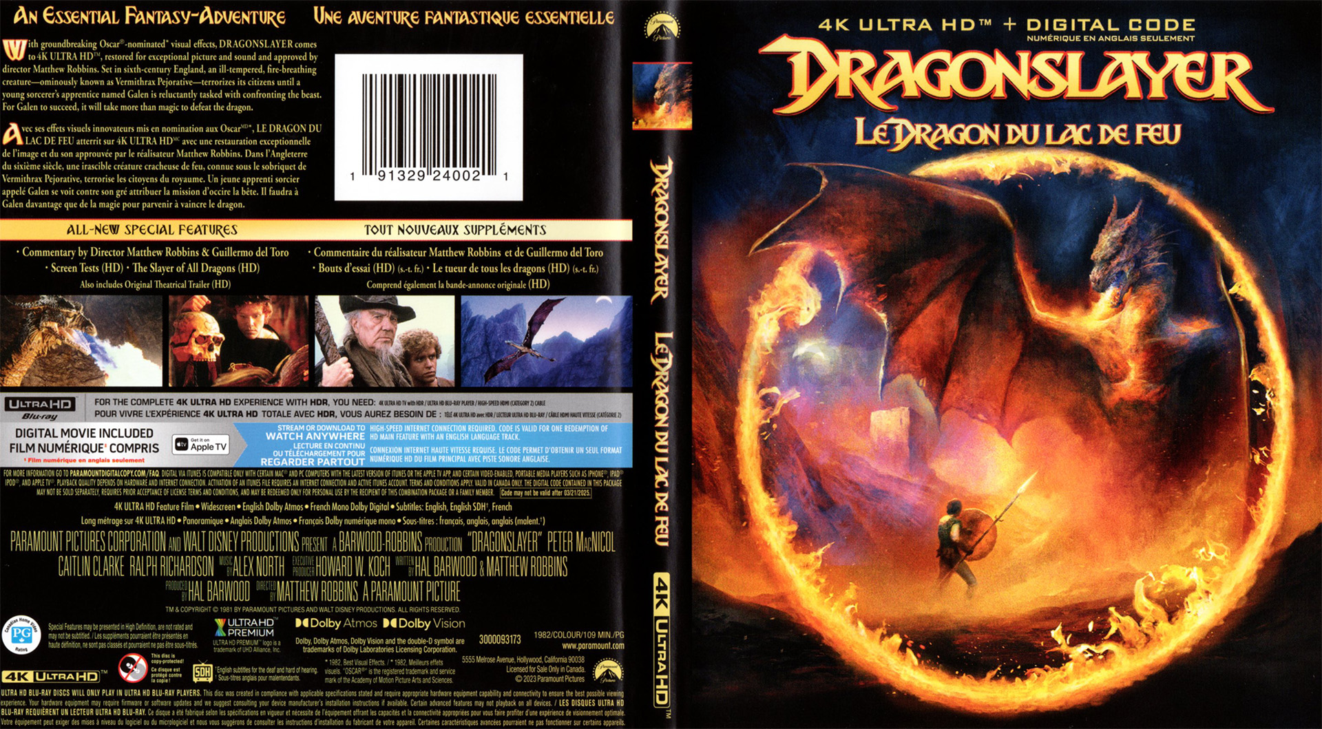 DRAGONSLAYER (1981) 4K ULTRA HD BLU-RAY