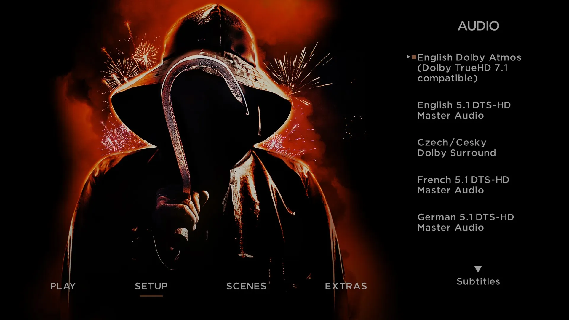 I Know What You Did Last Summer 4K audio menu 1