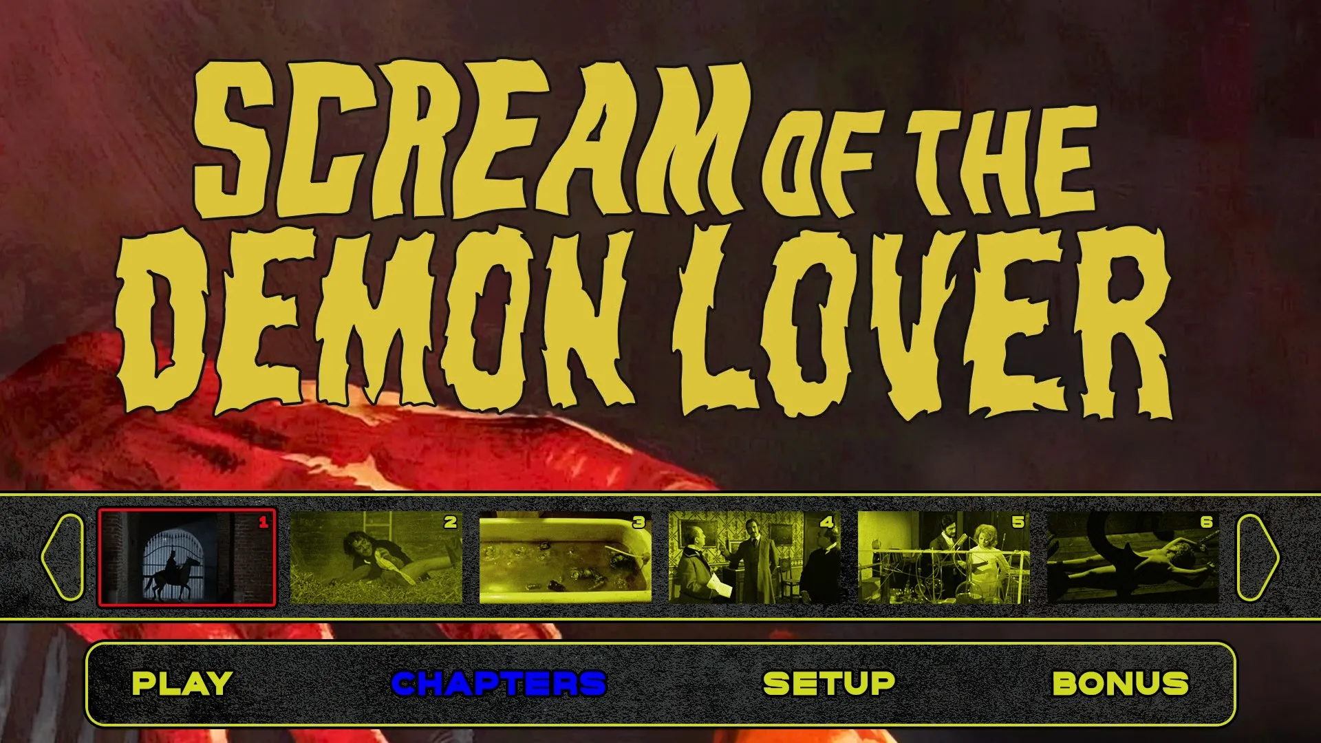 Scream of the Demon Lover scene select menu