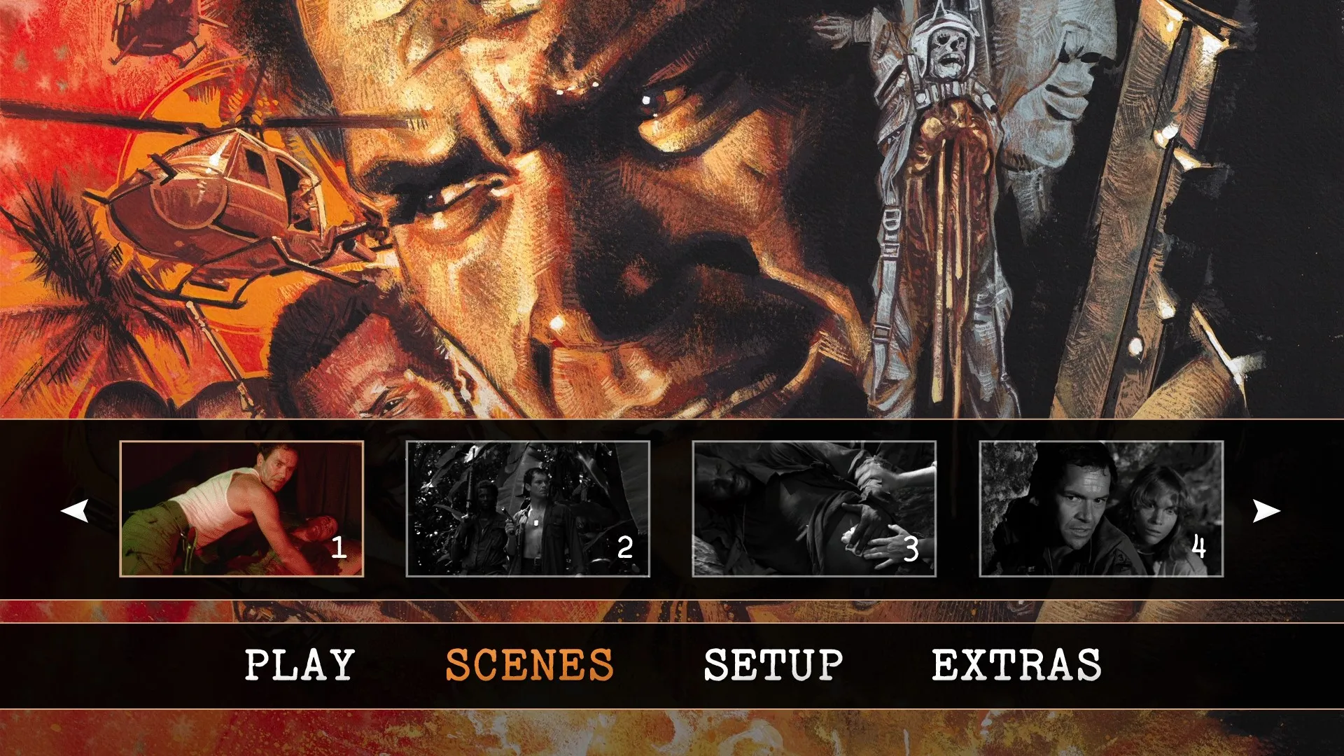 The Last Hunter scene select menu
