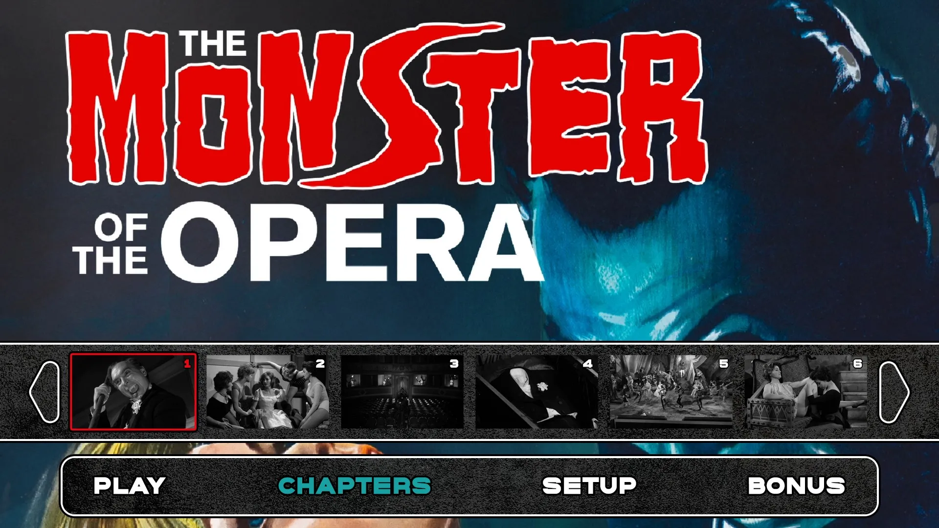 The Monster of the Opera scene select menu