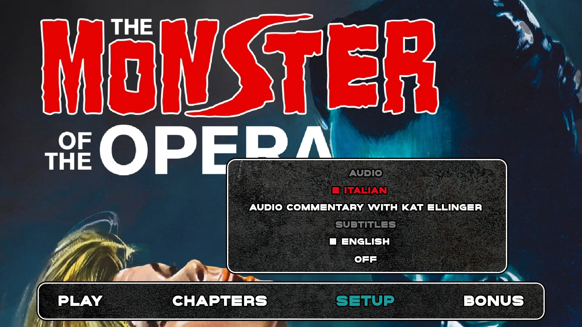 The Monster of the Opera setup menu