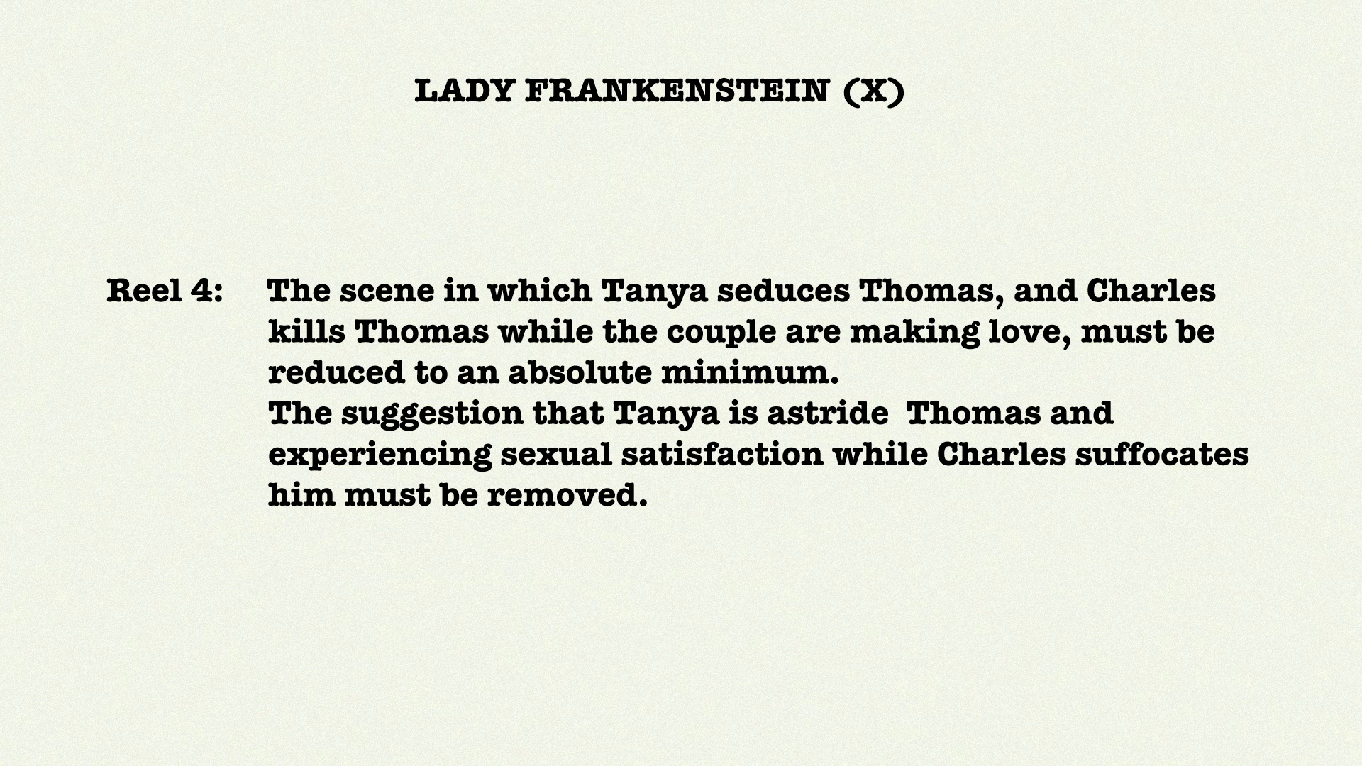 Lady Frankenstein BBFC cuts