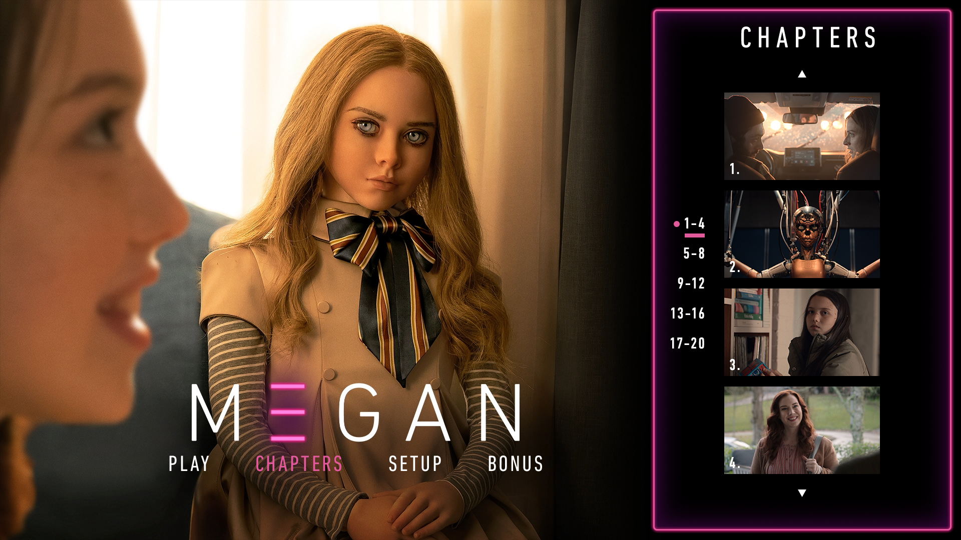 M3GAN Blu-ray Chapters Menu